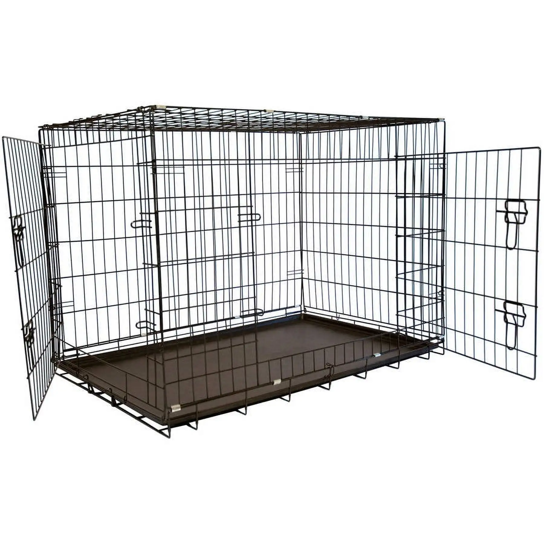 Iconic Pet 24 Foldable Double Door Pet Dog Cat Training Crate with Divider