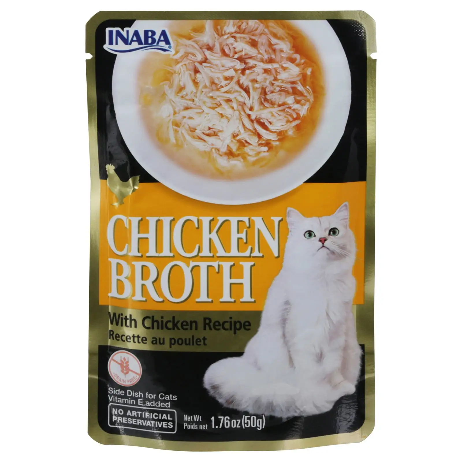 Inaba - Cat Food Chicken Broth - Case of 8-1.76 OZ