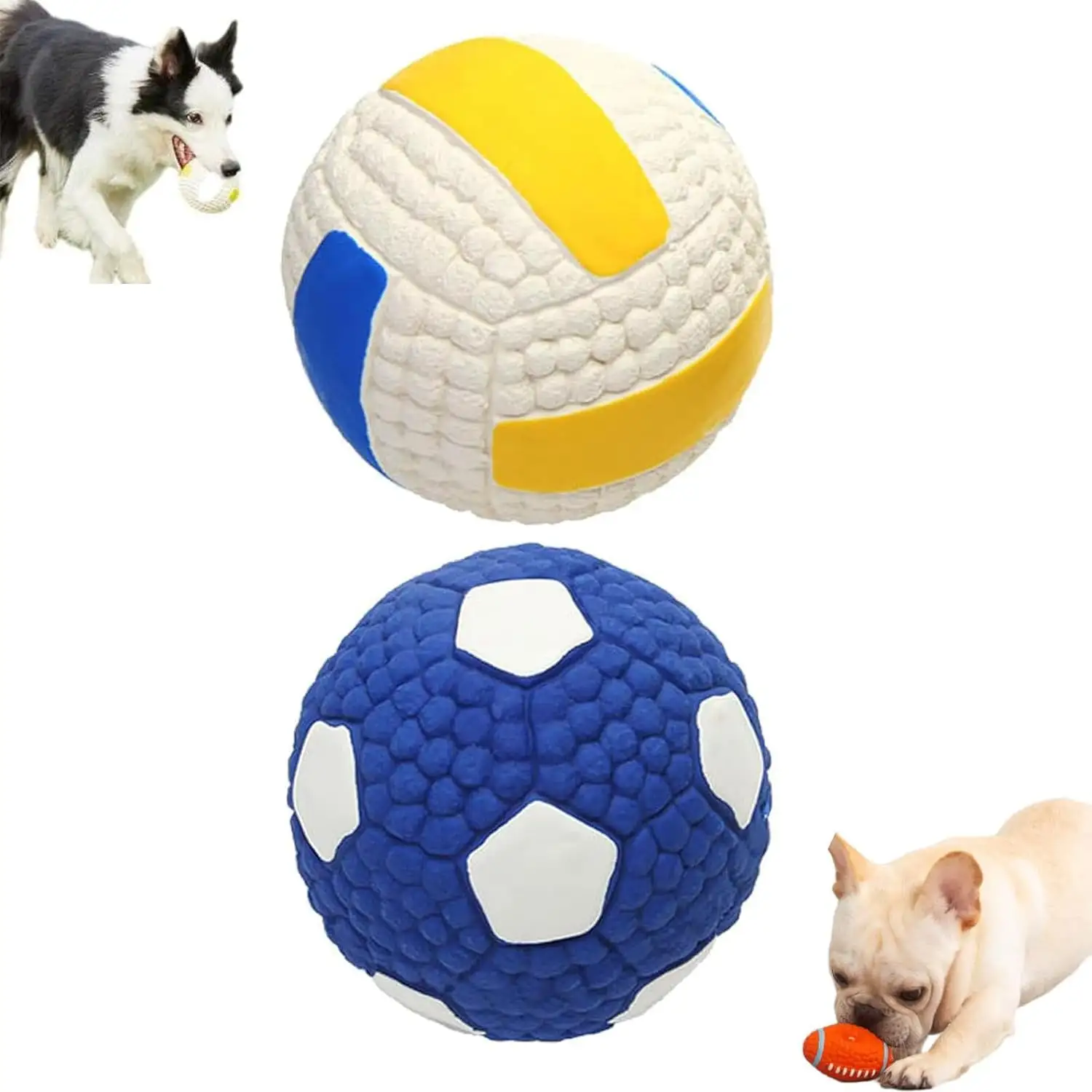 Indestructible Toy for Dog. Dog Toys for Aggressive Chewers. Dog Toy Chewball - Immortal Toy for Aggressive Chewers-2pcs-d||Small