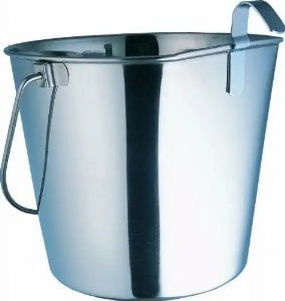 Indipets Heavy Duty Flat-Sided Hook-On Pail 4 QT