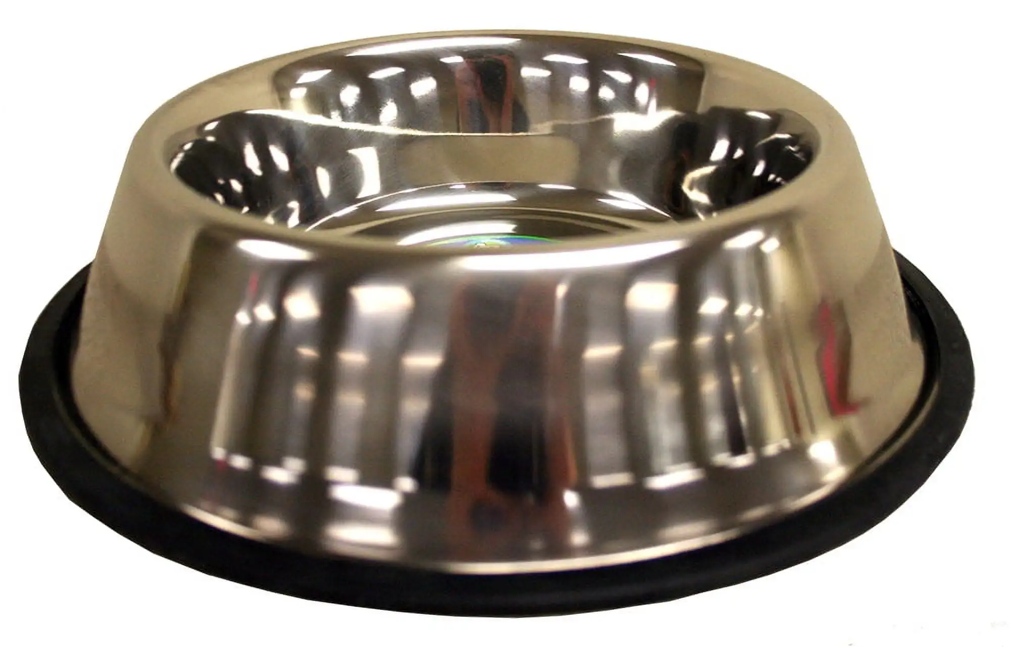 Indipets Stainless Steel No-Tip Dog Bowl 32 OZ