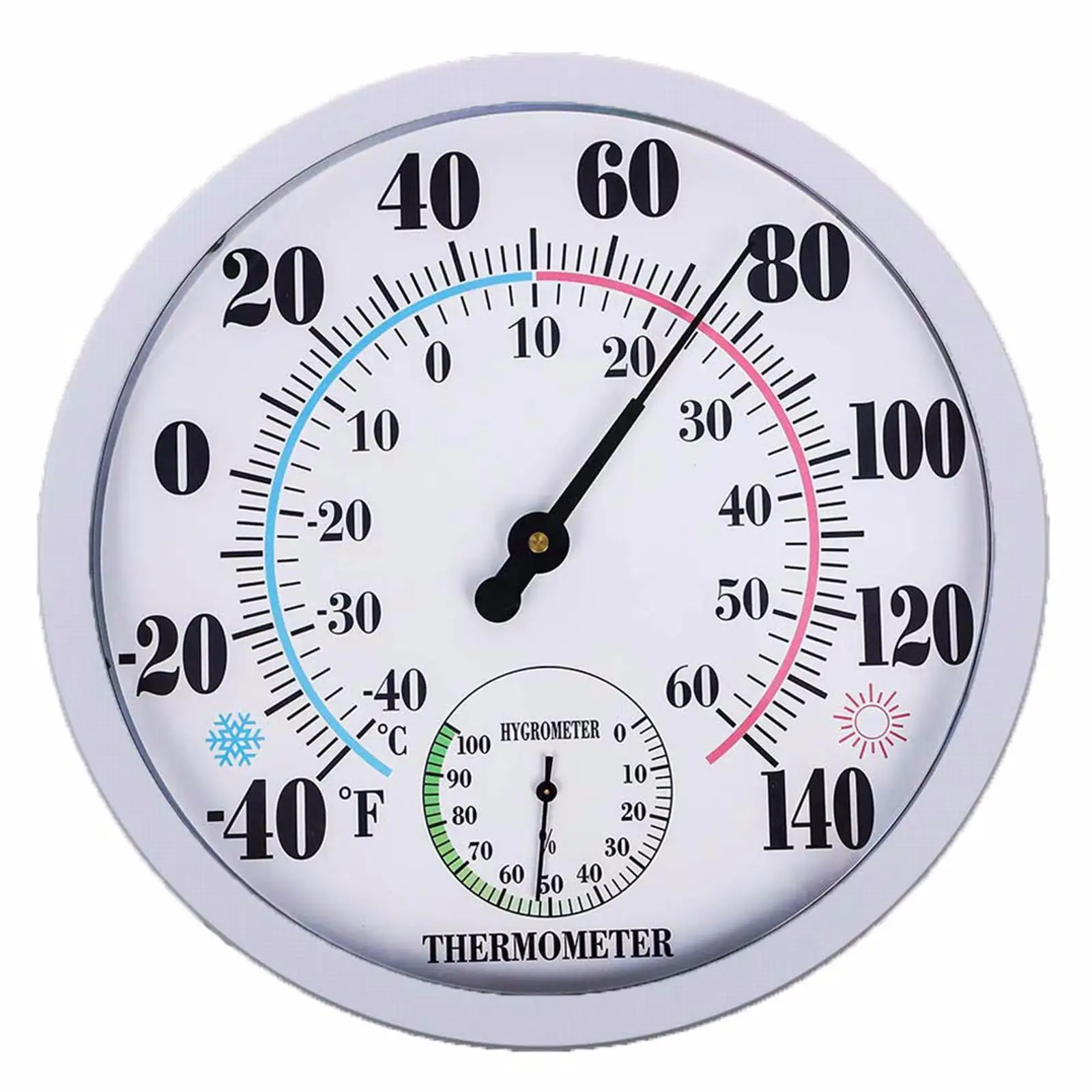 Indoor Outdoor Thermometer Large Wall Thermometer-Hygrometer Waterproof Does Not Home Accessories