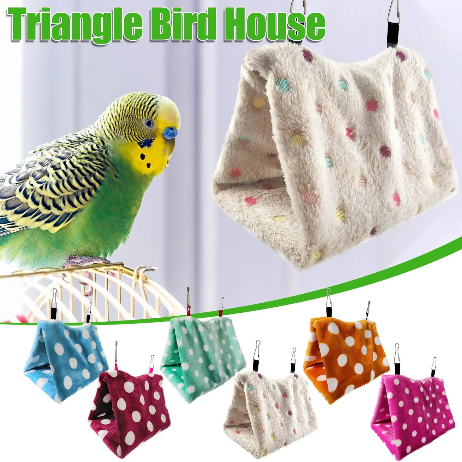 Isvgxsz Easter Decorations for the Home Clearance Winter Warm Bird House Plush Bird Hanging Cave Happy Hut Bird Parrot Easter Savings