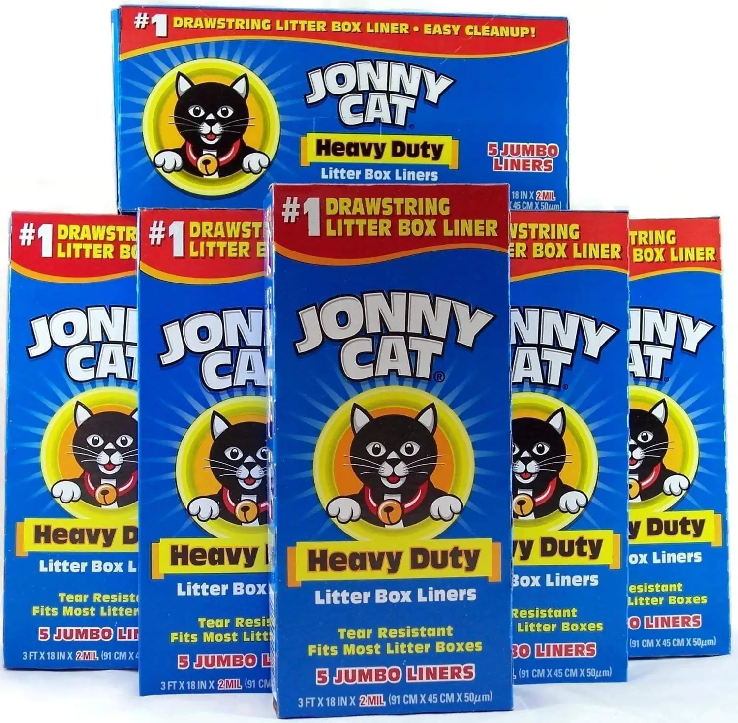 JONNY CAT Cat Litter Box Liners 5 / Box Pack of 6