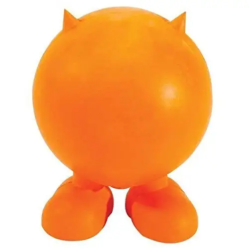 JW BAD CUZ Rubber Squeaker MEDIUM BALL Dog Toy Color May Vary