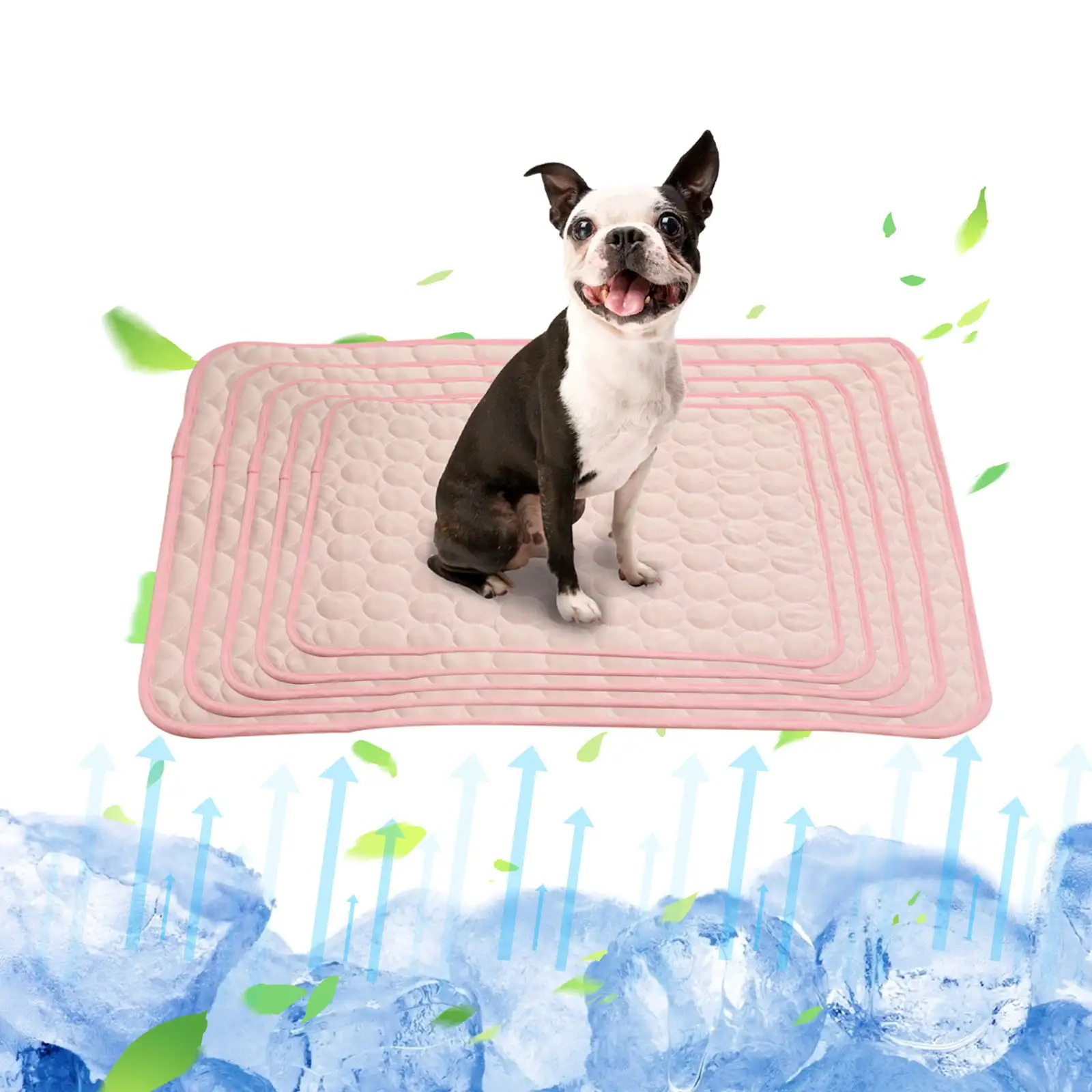 Jacenvly 2024 New Pet Essentials Clearance Summer Pet Ice Mat Dog Mat Ice Silk Mat Cool Mat Pet Supplies A