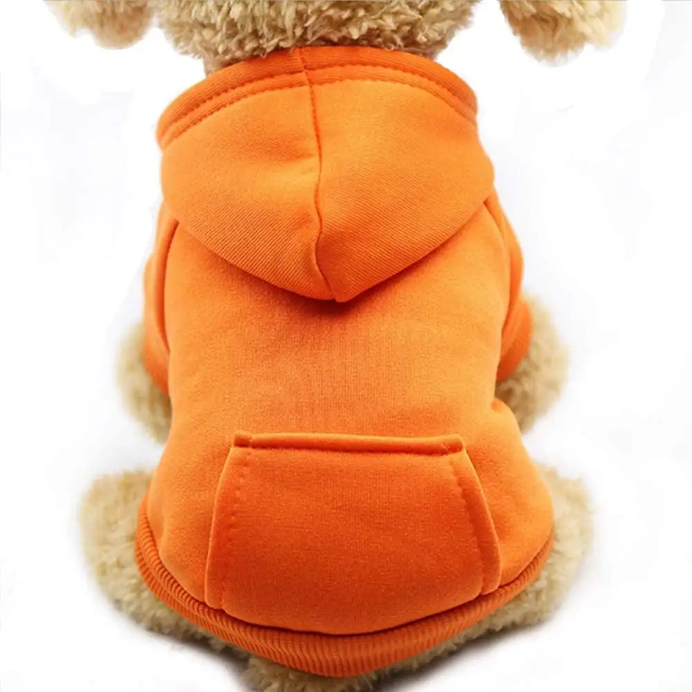 Jecikelon Winter Dog Hoodie Sweaters with Pockets Warm Dog Clothes for Small Dogs Chihuahua Coat Clothing Puppy Cat Custume