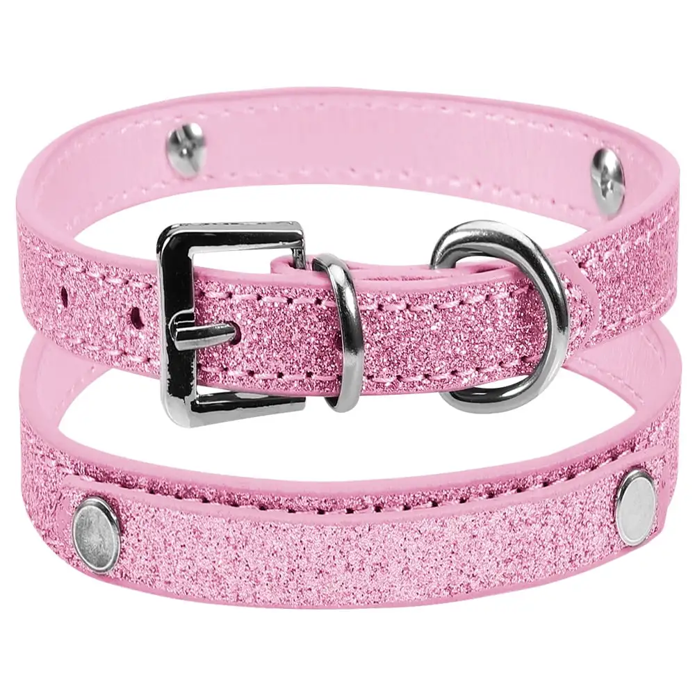 Jpetyy Dog Collar with Rhinestone Letter Adjustable DIY Bling Puppy Cat Pet Collars