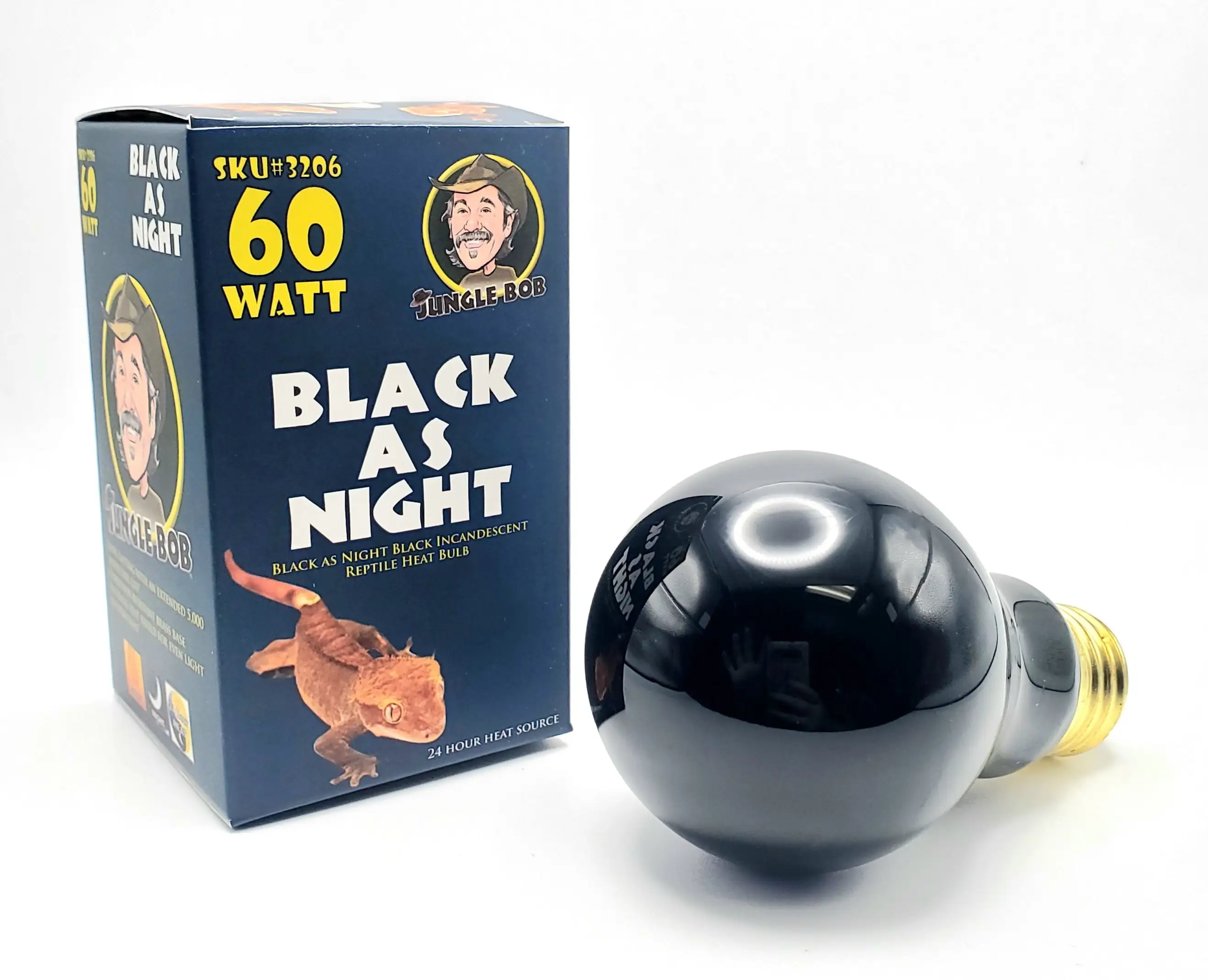 Jungle Bob Black As Night Incandescent Reptile Heat Lamp Light Bulb Size: 60W