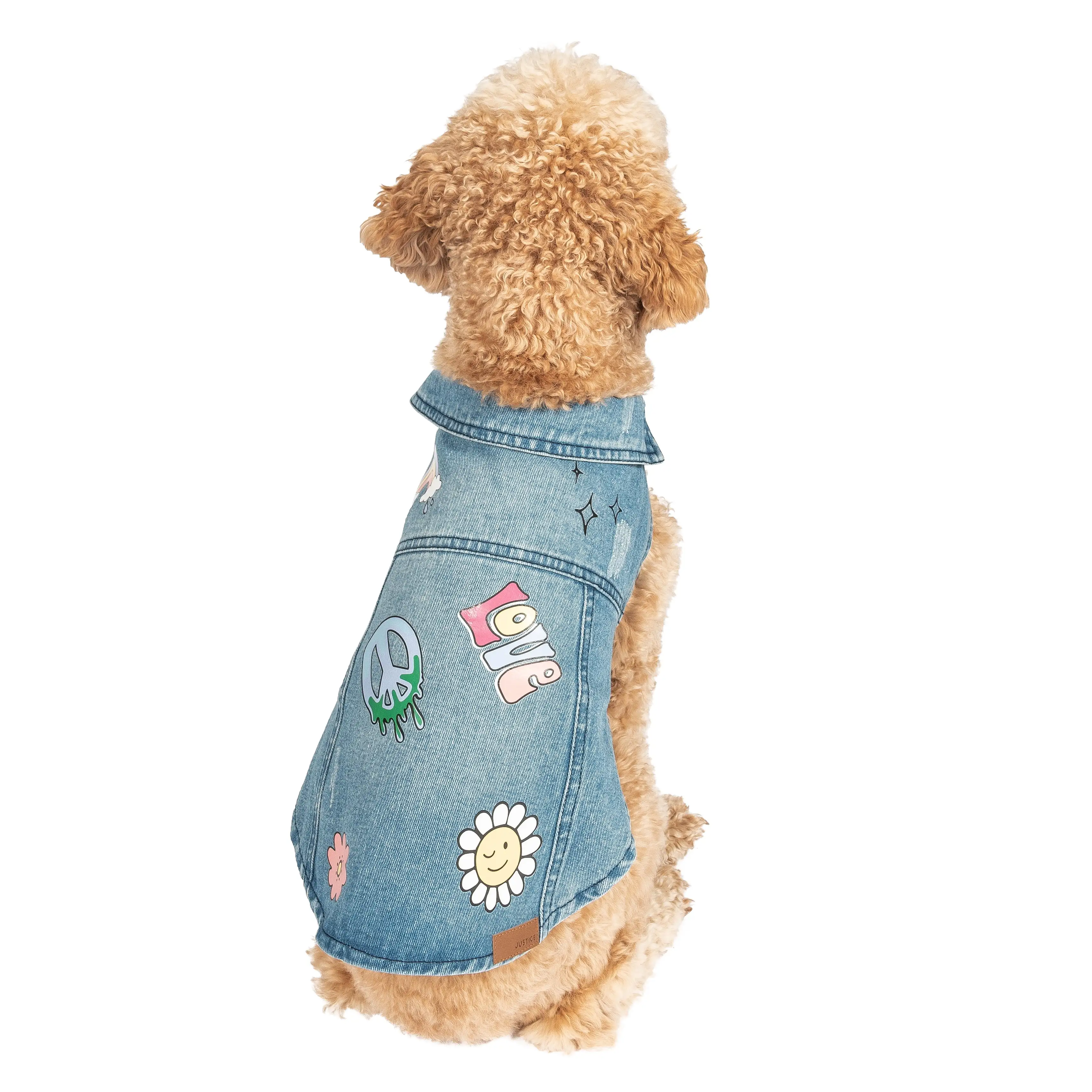 Justice Pet Denim Printed Dog Jacket