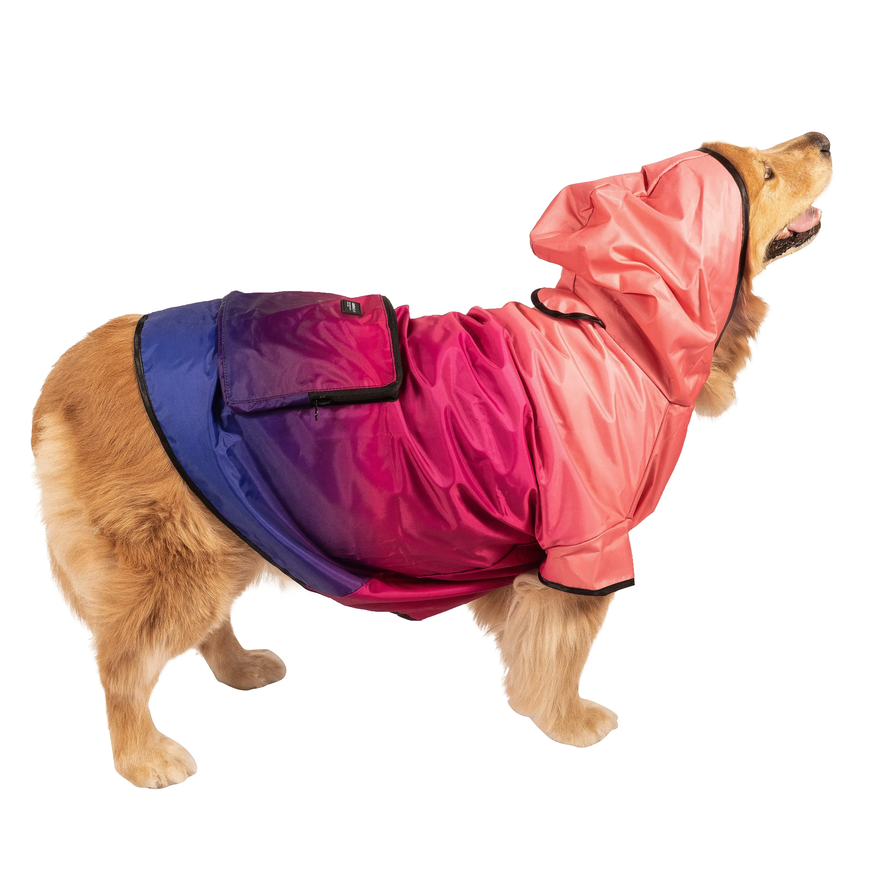 Justice Pet Packable Waterproof Ombre Dog Raincoat. XS