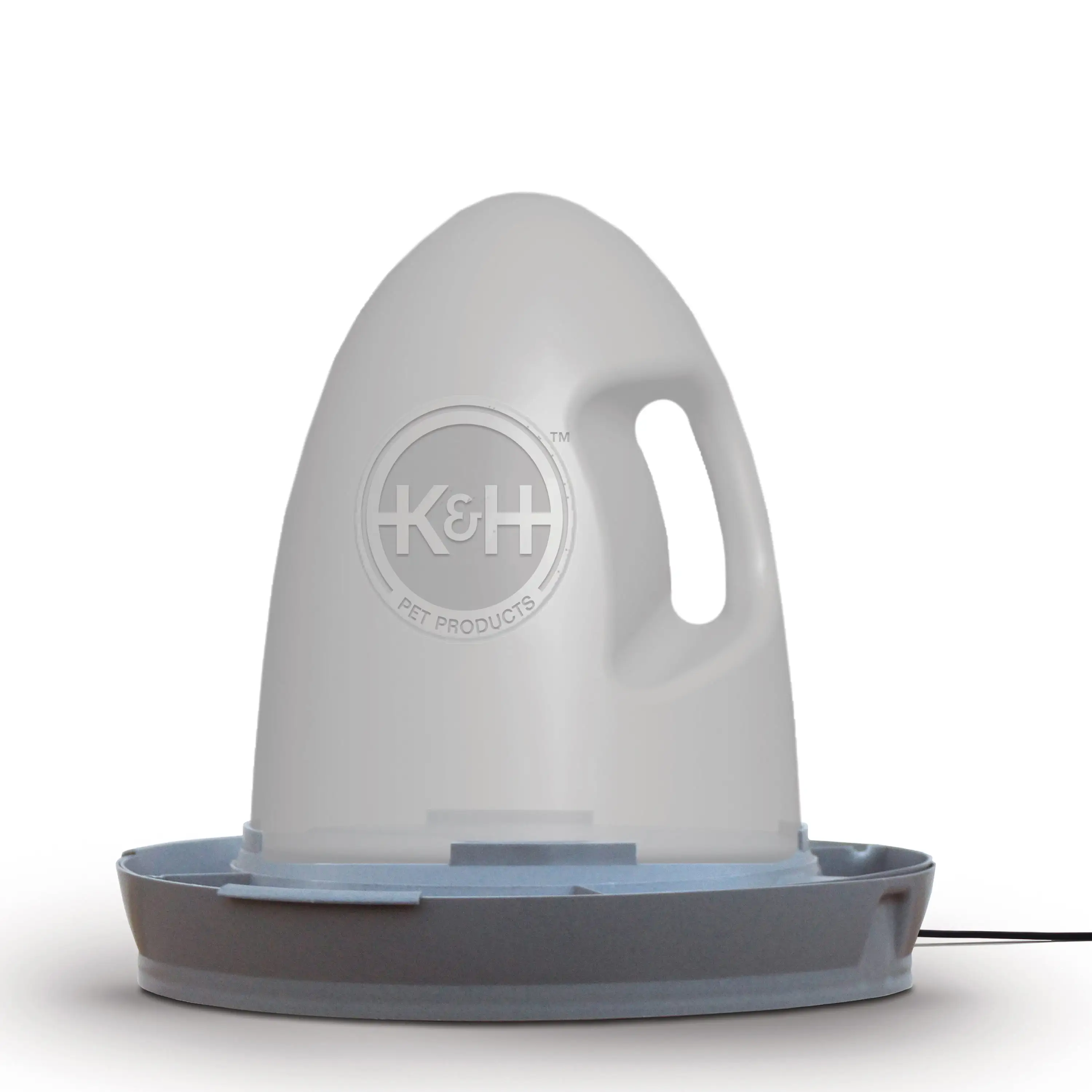 K&H Pet Products Poultry Waterer Heated Gray 2.5 Gallons