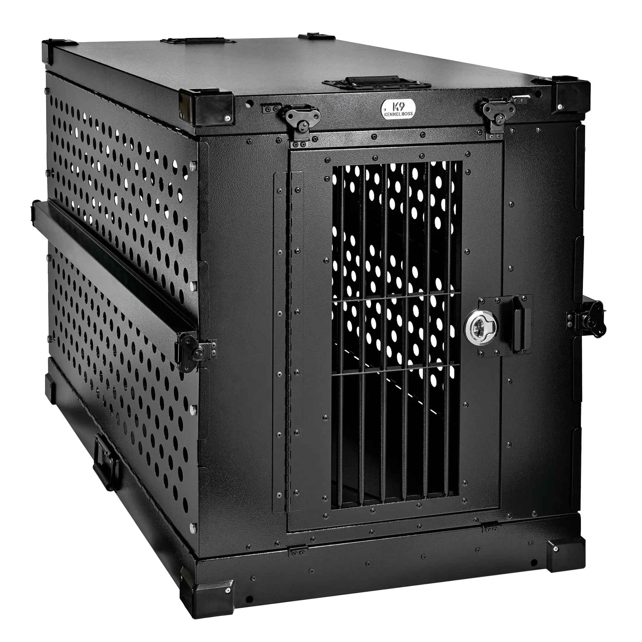 K9 KENNEL BOSS ?C LARGE ?C HEAVY DUTY FULLY COLLAPSIBLE POWDER-COATED ALUMINUM DOG CRATE