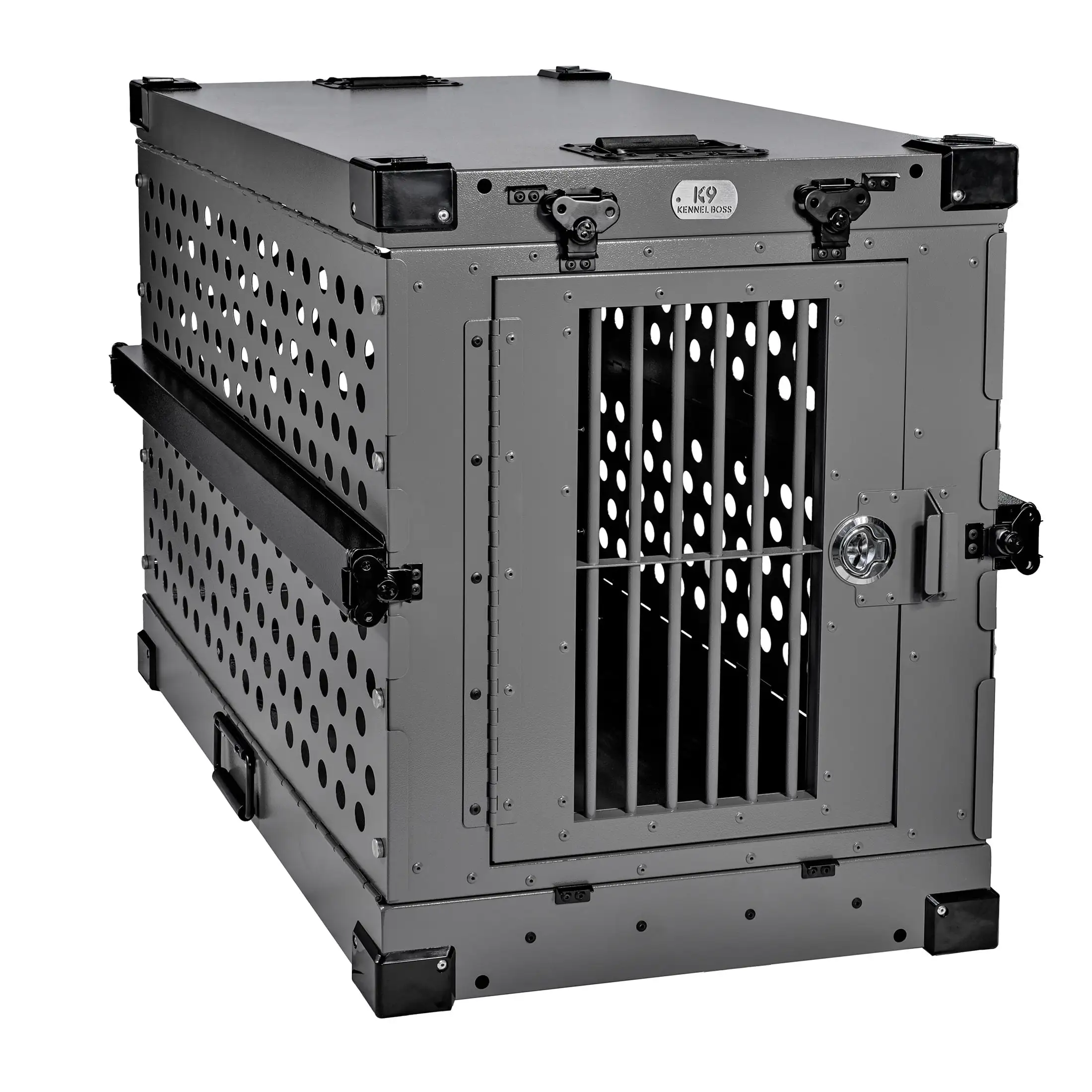 K9 KENNEL BOSS ?C MEDIUM ?C HEAVY DUTY FULLY COLLAPSIBLE POWDER-COATED ALUMINUM DOG CRATE