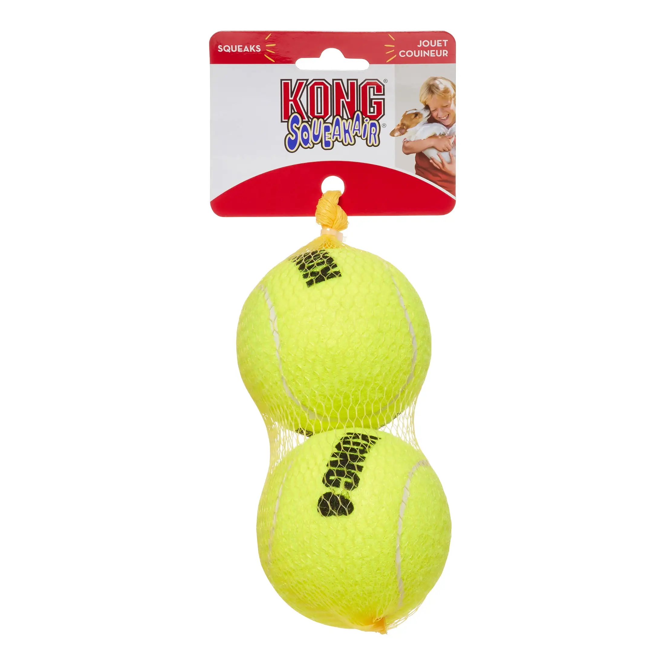 KONG AirDog Squeakair Ball Pack Dog Toy. Large. 2 Ct