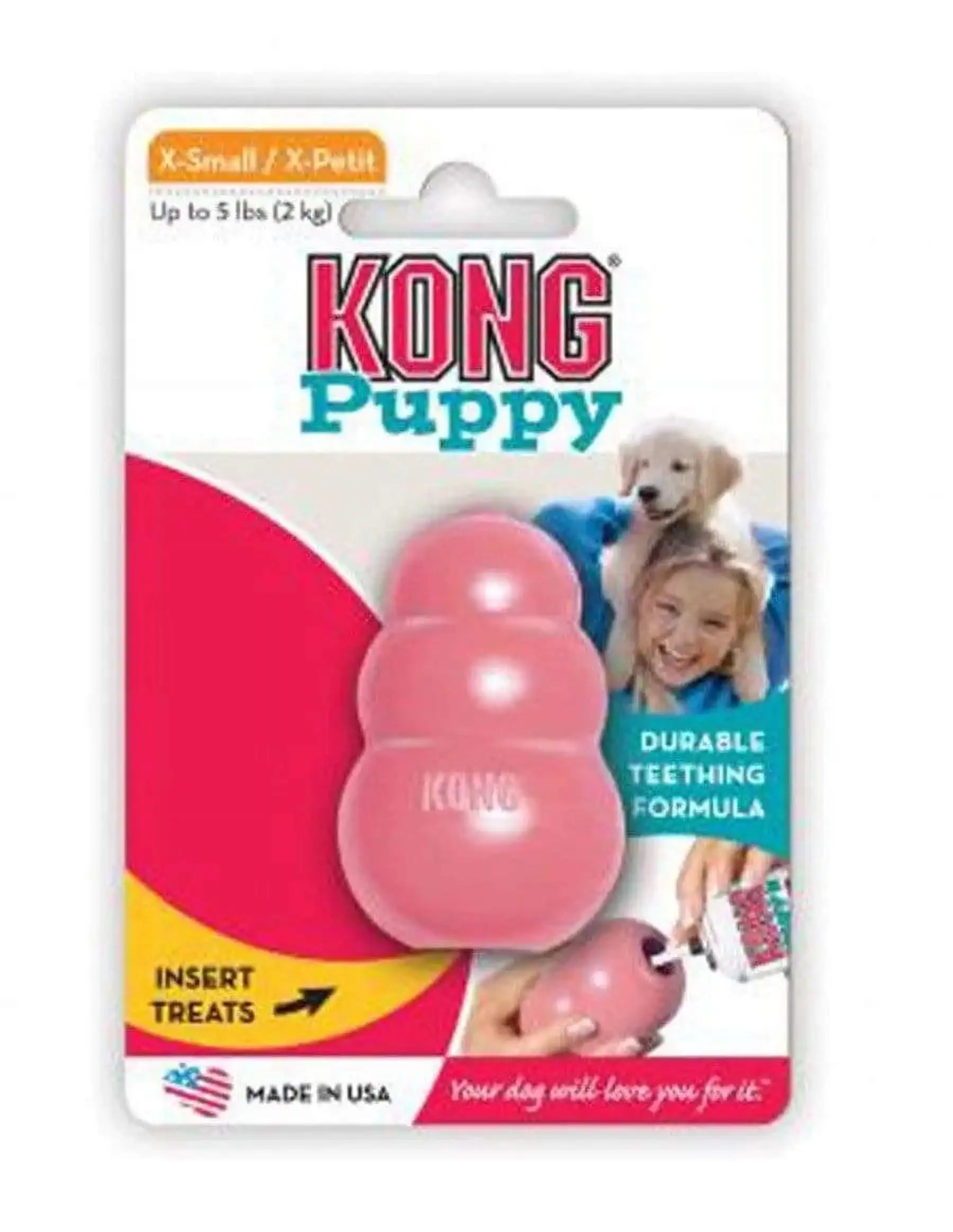 KONG Puppy Dog Rubber Chew Toy. Blue