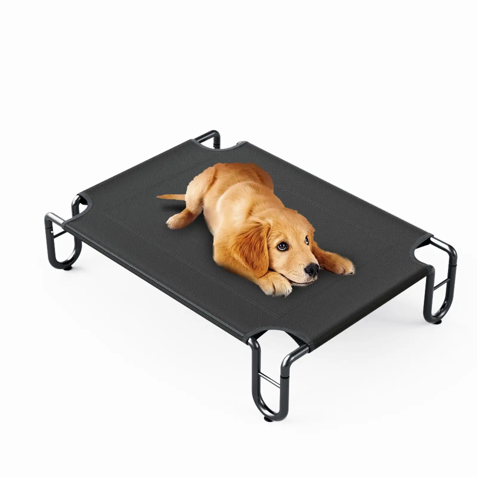 KORIMEFA Elevated Dog Bed. Portable Raised Pet Cot with Washable Breathable Mesh. No-Slip Durable Dog Cots Bed for Indoor Outdoor Use