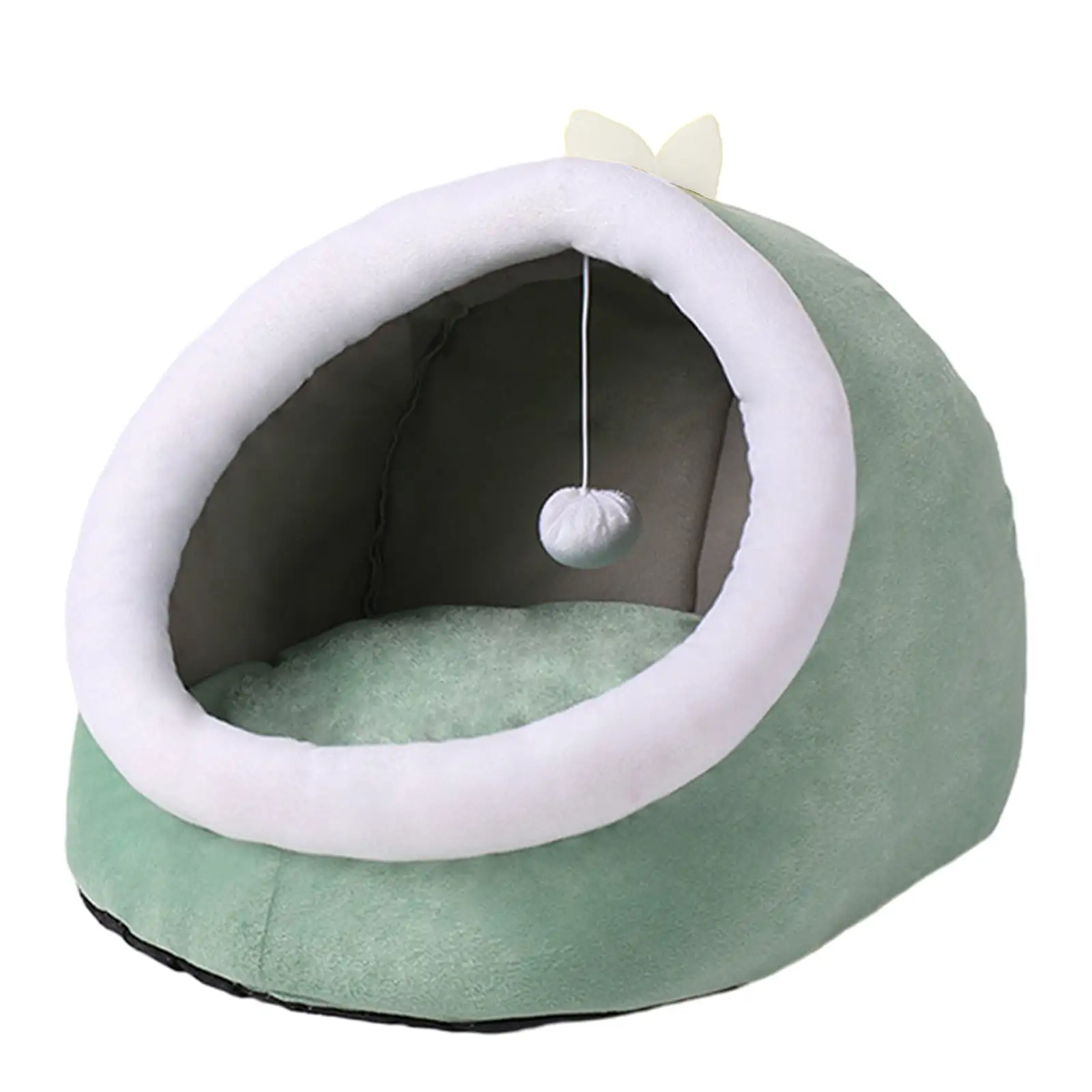 KQJQS Foldable Multifunctional Cat Bed and Furniture - Large Cave for Indoor Cats with Bonus Cat Ball and Mat