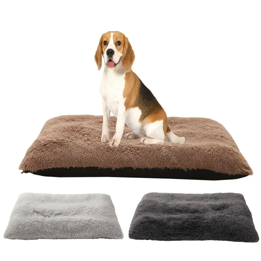 KYAIGUO Furry Pee Proof Dog Cat Bed Soft Waterproof Couch Covers Blanket for Pets Warm Dog Cat Puppy Crate Side Padding Mat