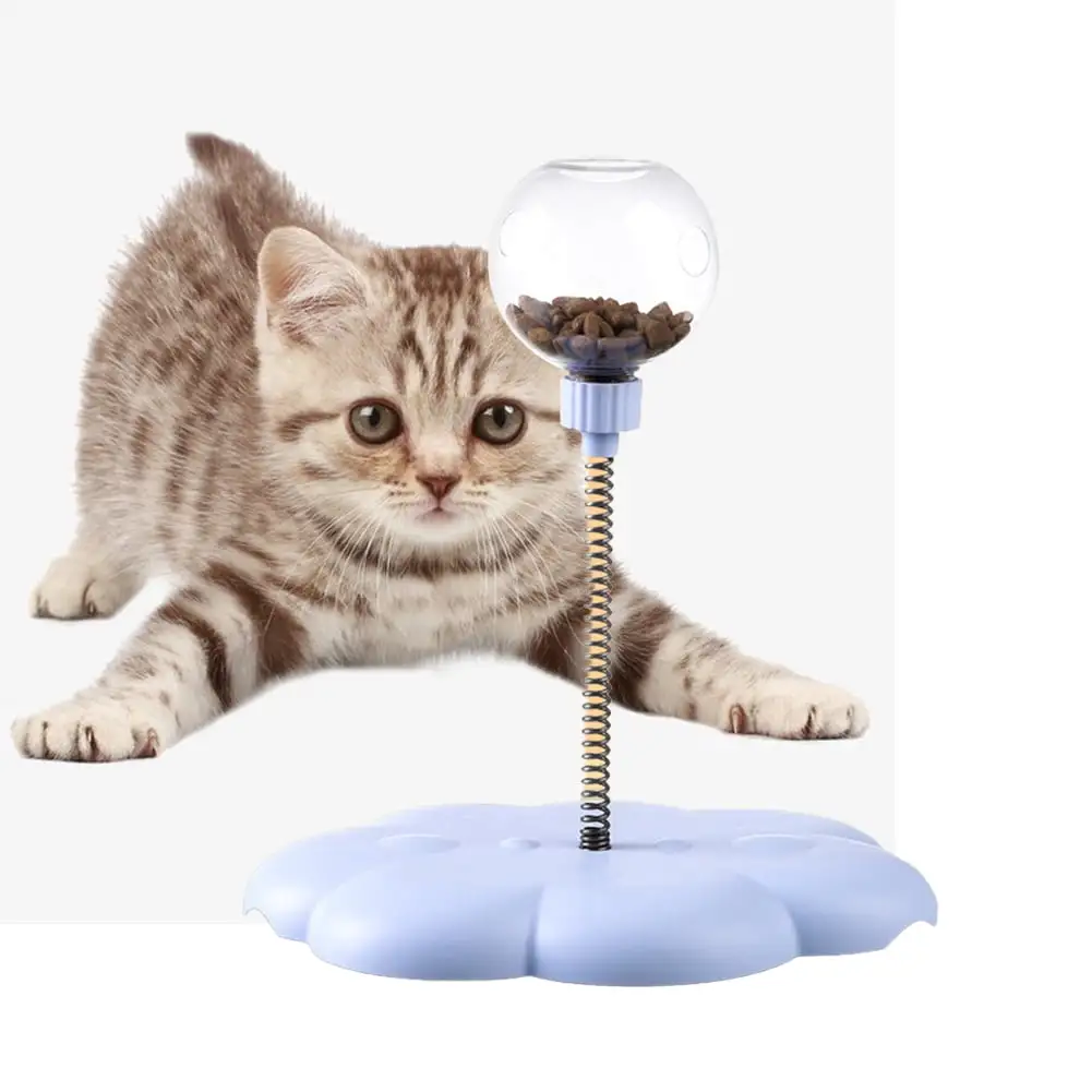 KYAIGUO Interactive Cat Treat Dispenser Indoor Exercise Cat Toys Cat Durable Food Storage Cat Feeder Ball for Kitty Small Cats Dogs