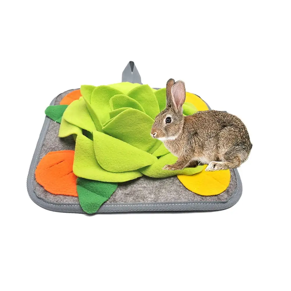 KYAIGUO Snuffle Mat Suspendable Feeding Mat Snuffle Food Mat Nosework Training Mats Interactive Foraging Blanket for Rabbit Guinea