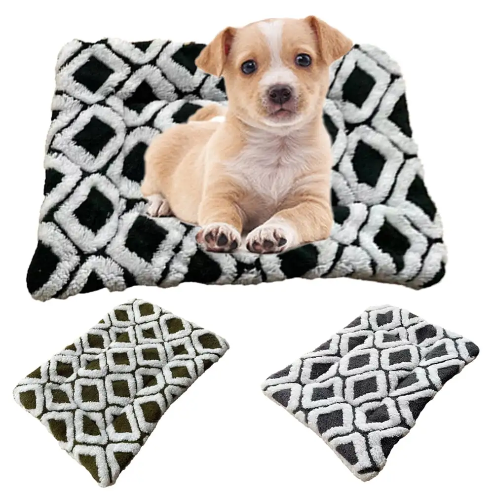 KYAIGUO Soft Dog & Cat Bed for Small Medium Large Breed Dogs.Comfort Dog Crate Mat Cat Bed with Pretty Patterns for Indoor Car Crate Mat