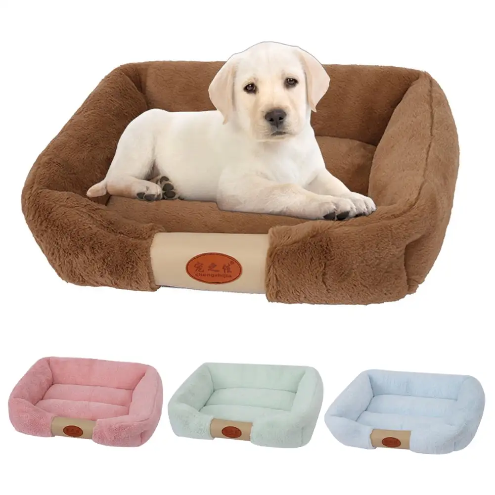 KYAIGUO Winter Fluffy Waterproof Pee Proof Dog Bed Extra Soft and Warm Sherpa Fleece Dog Beds & Furniture Washable Pee Proof Dog Bed Nest