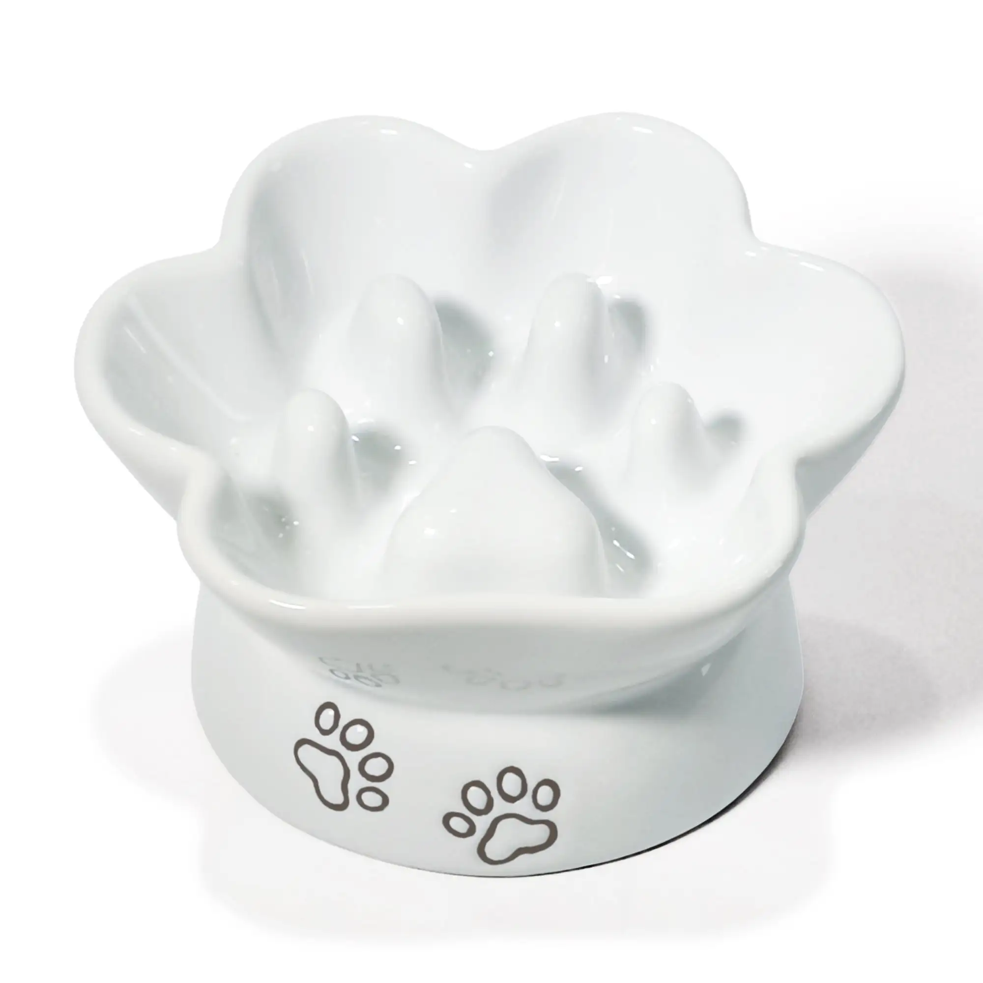 Kaiikai's 5 Inch Slow Feeder Ceramic Dog and Cat Food Bowl 13 oz Dog Water Bowl Elevated Slow Feeder