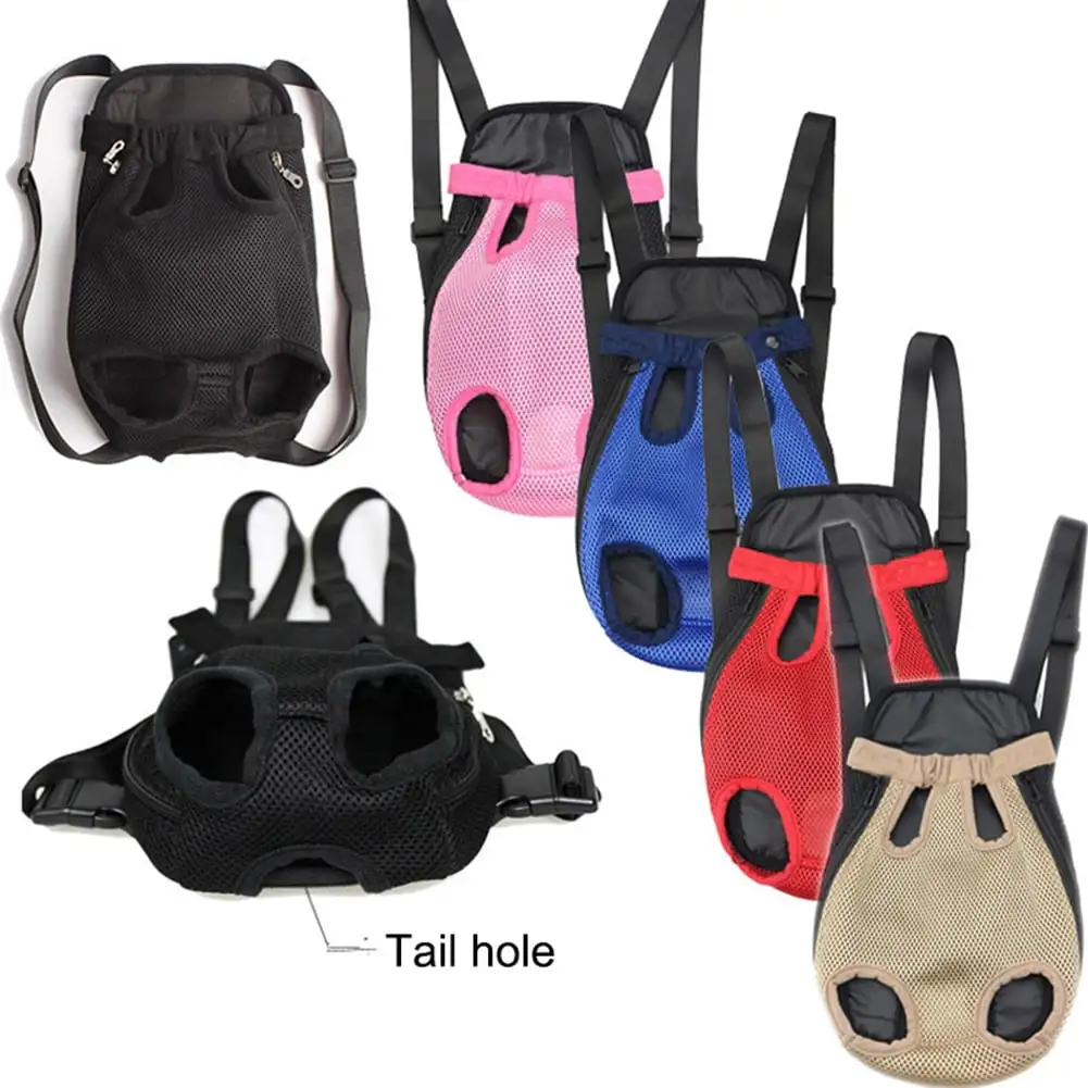 Kaola Pet Carrier Backpack Adjustable Front Cat Dog Legs Tail Out Chest Travel Bag