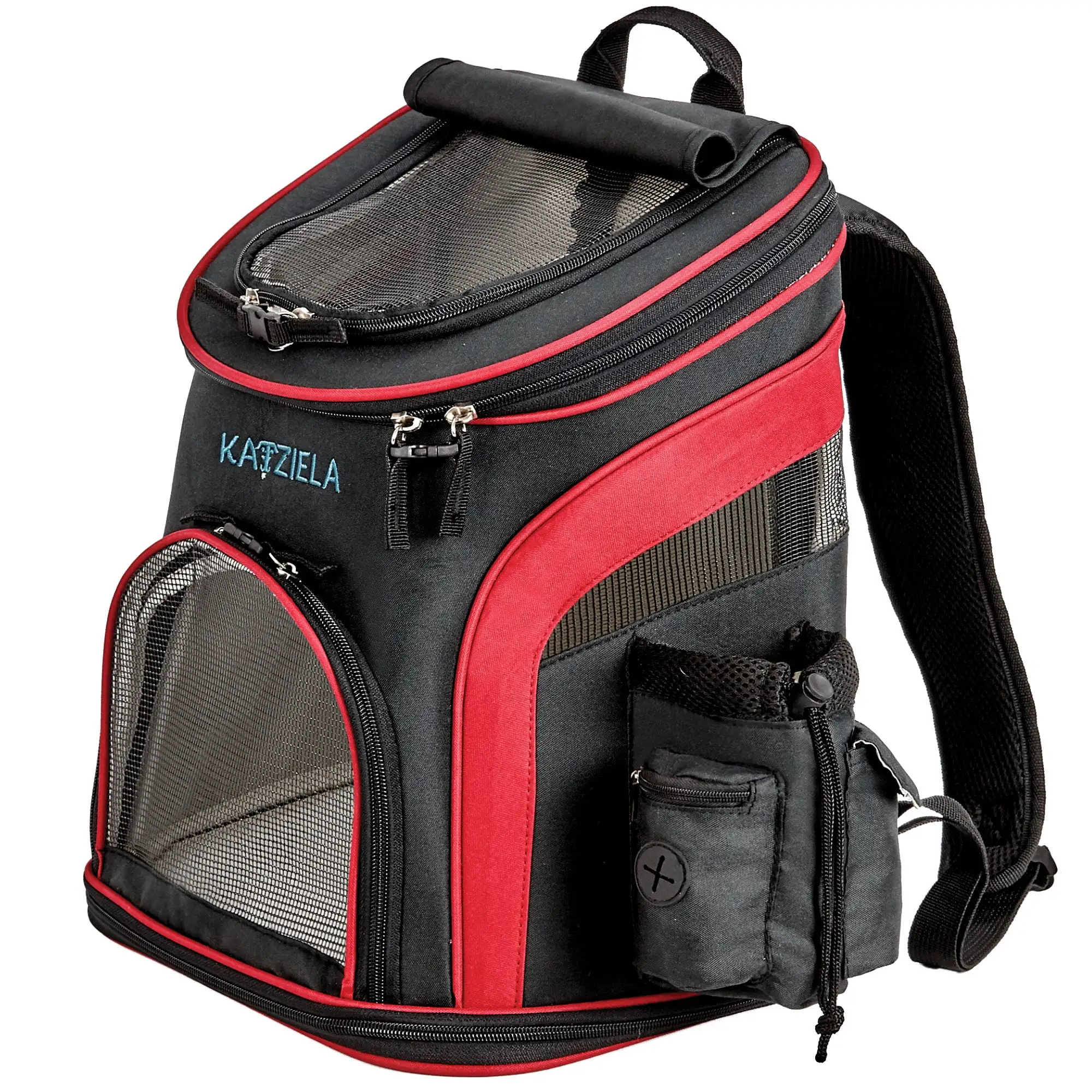 Katziela Pet Carrier Backpack. Red