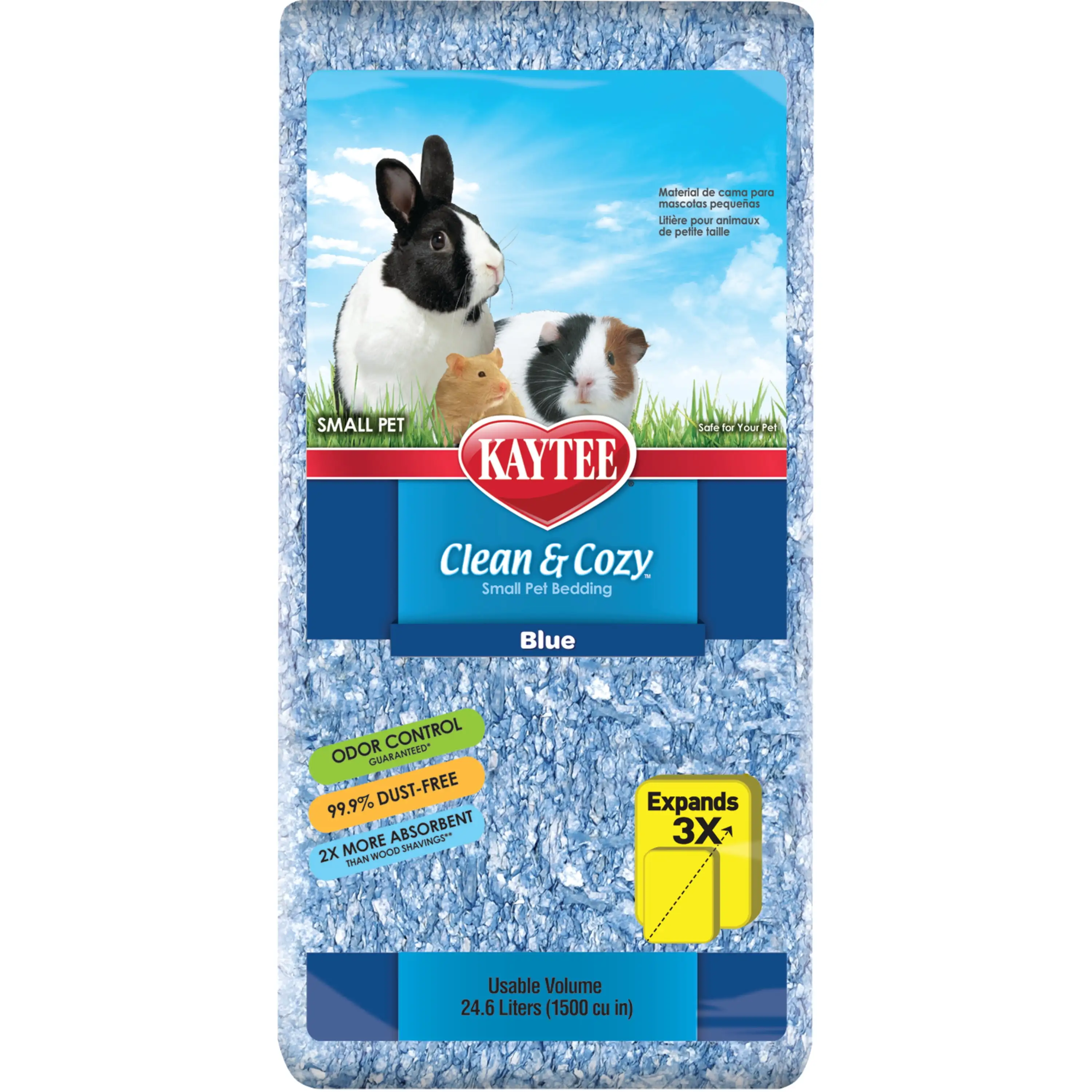 Kaytee Clean & Cozy Blue Bedding 24.6 Liters