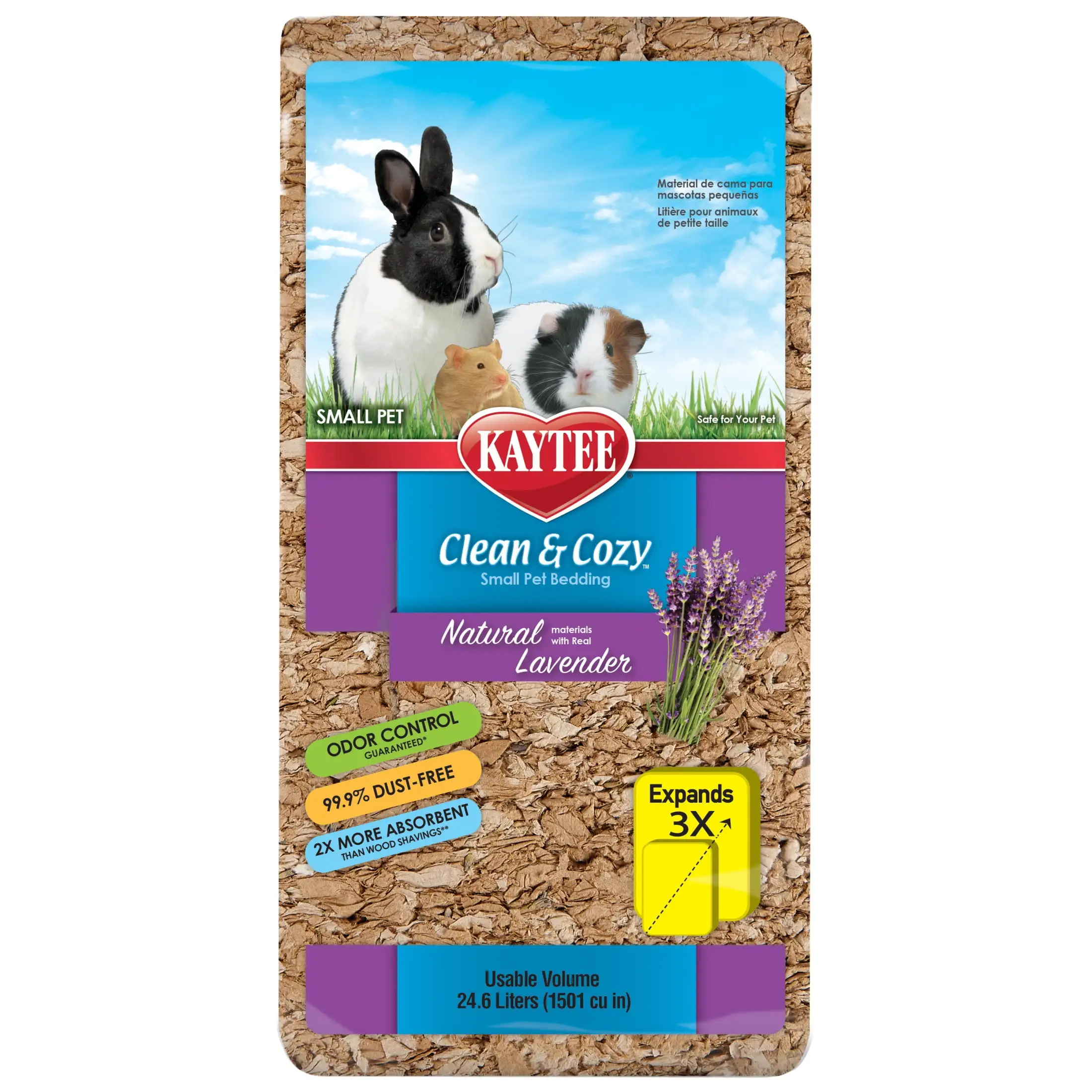 Kaytee Clean & Cozy Natural Bedding with Lavender. for Rabbits. Hamsters & More. 24.6L