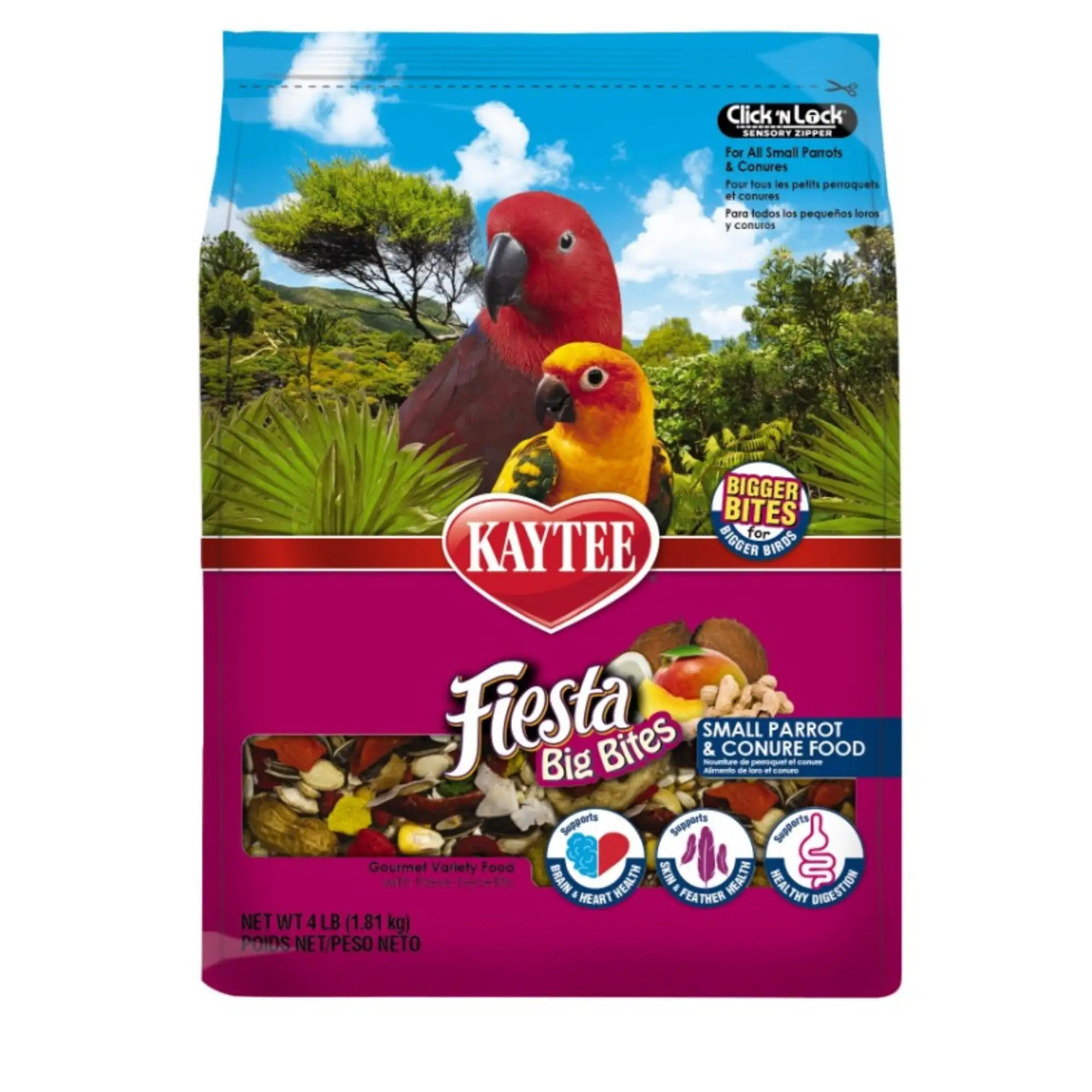 Kaytee Fiesta Gourmet Big Bites Diet Small Parrot and Conure