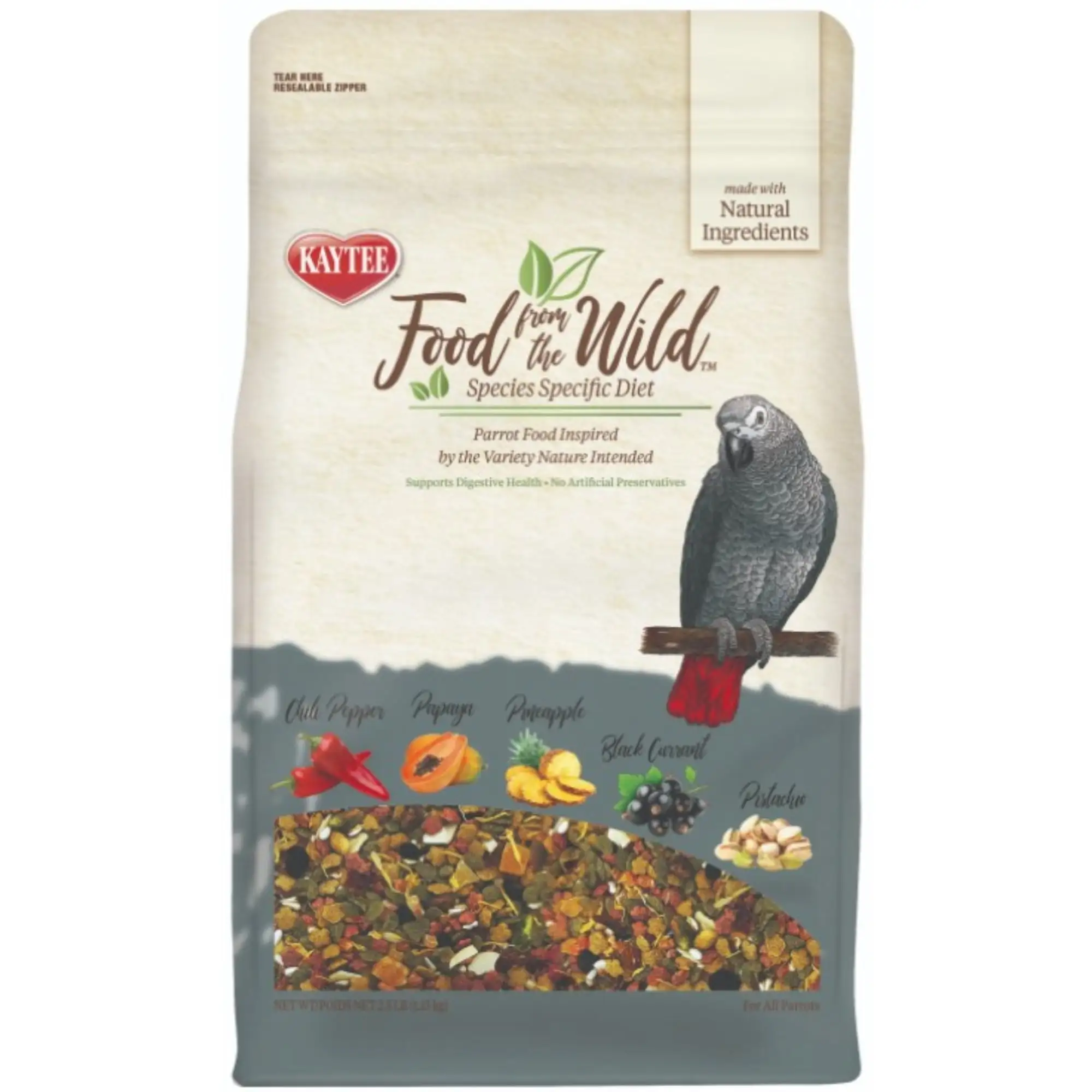 Kaytee Food From The Wild Parrot Food For Digestive Health