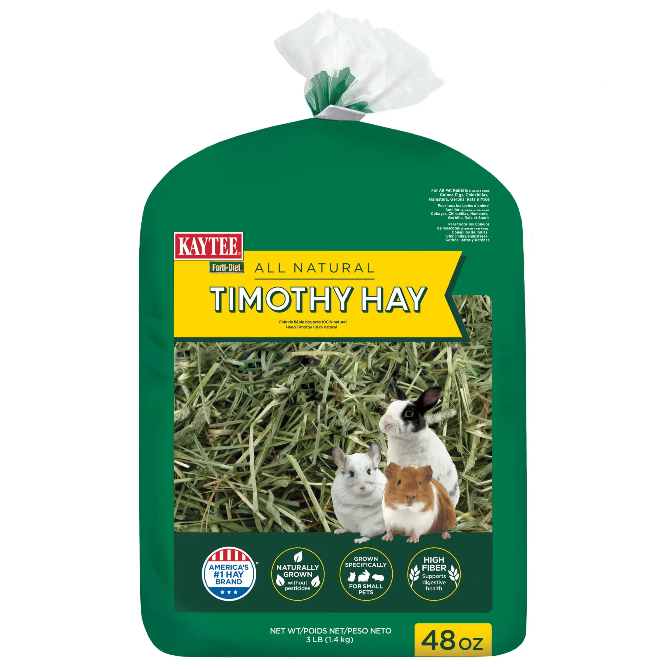 Kaytee Forti-Diet All Natural Timothy Hay . 48 ounce