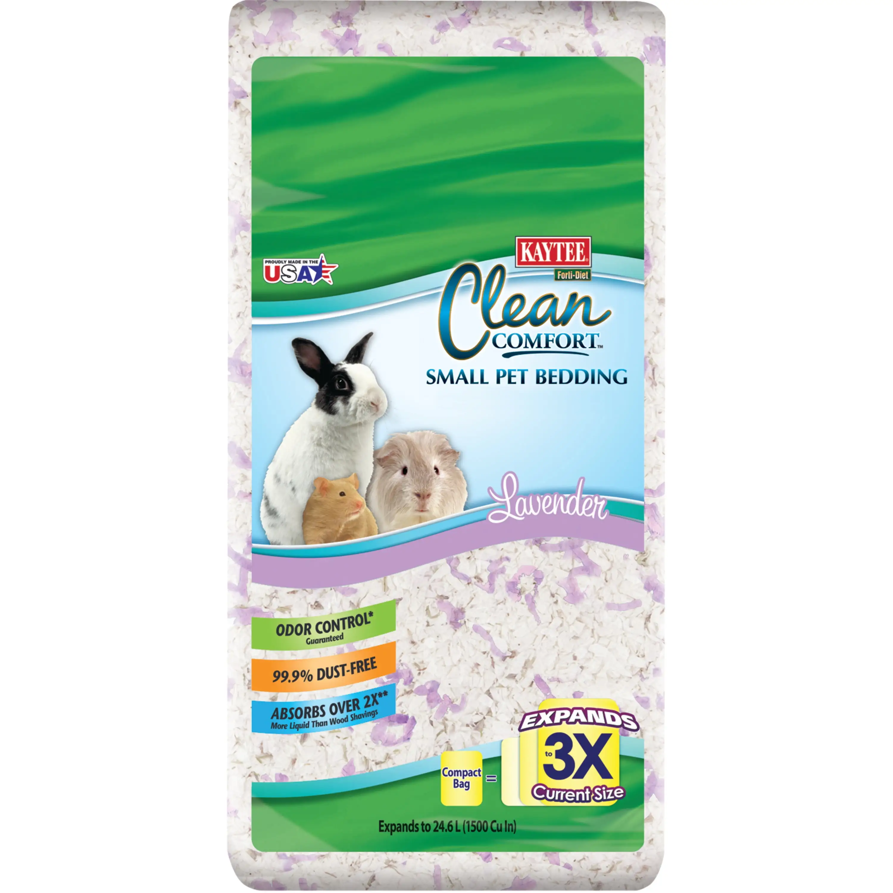 Kaytee Forti-Diet Clean Comfort Small Animal Bedding. Lavender 24.6L