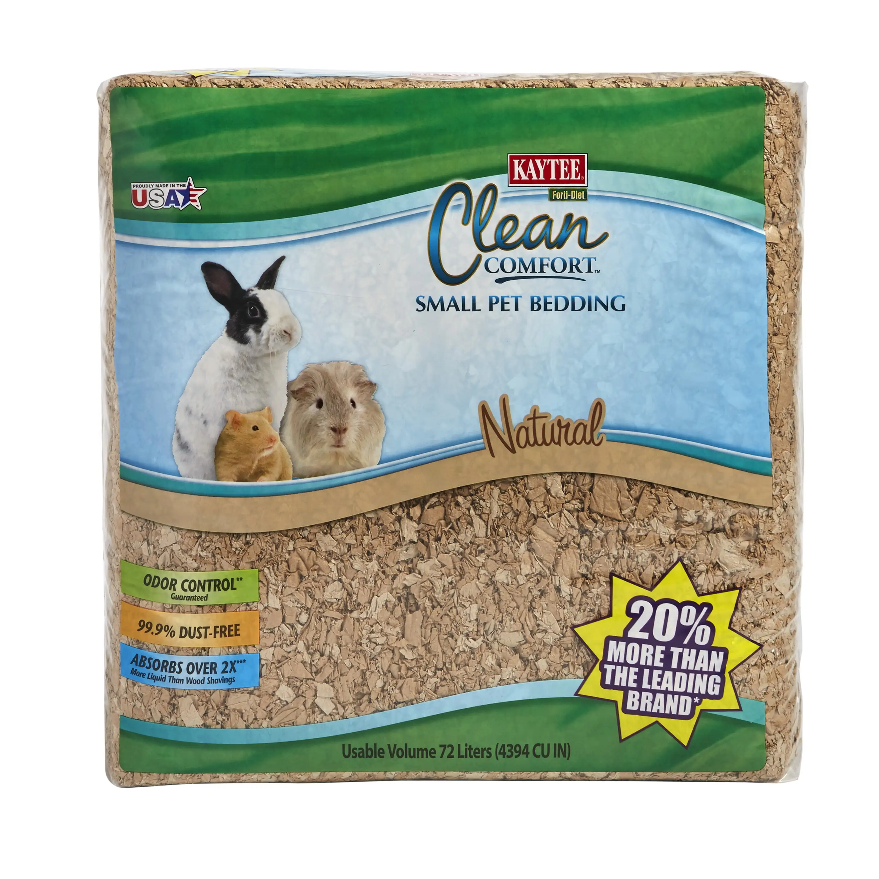 Kaytee Forti-Diet Clean Comfort Small Animal Bedding. Natural 72L