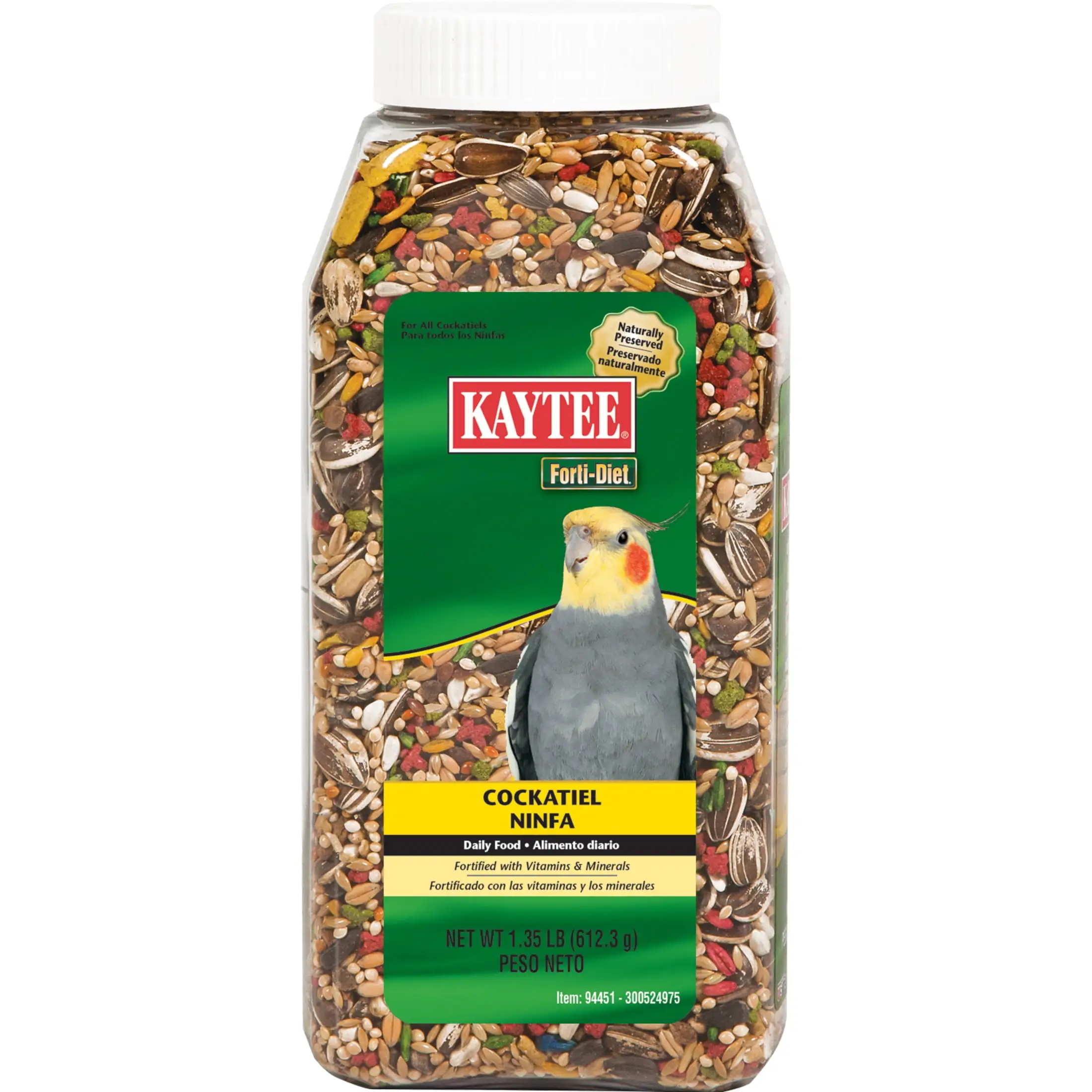 Kaytee Forti-Diet Cockatiel Pet Bird Seed & Grain Food. 1.35 lb