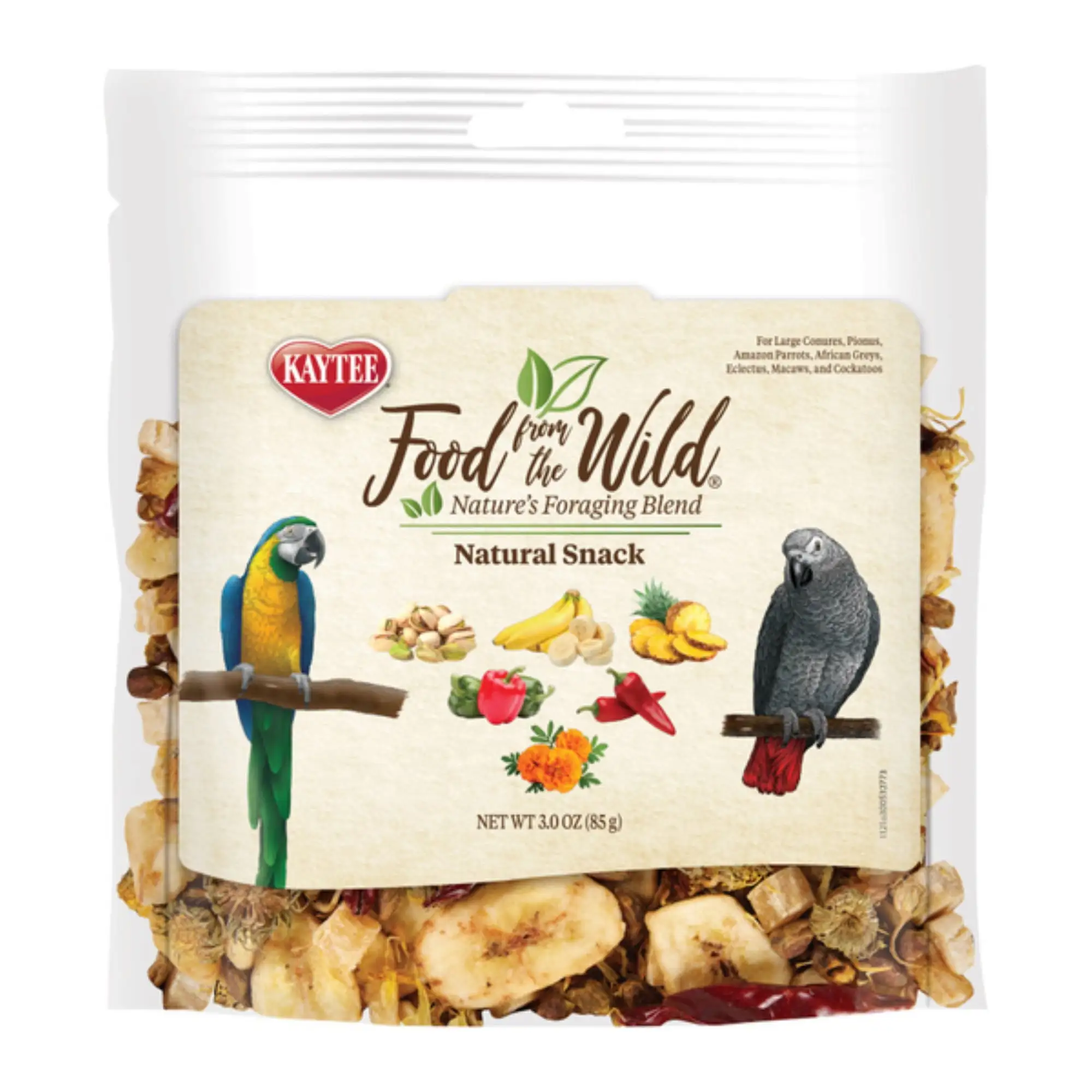 Kaytee Kaytee Food from the Wild Natural Snack Med/Lrg Pet Bird. 1 Each/3 Oz