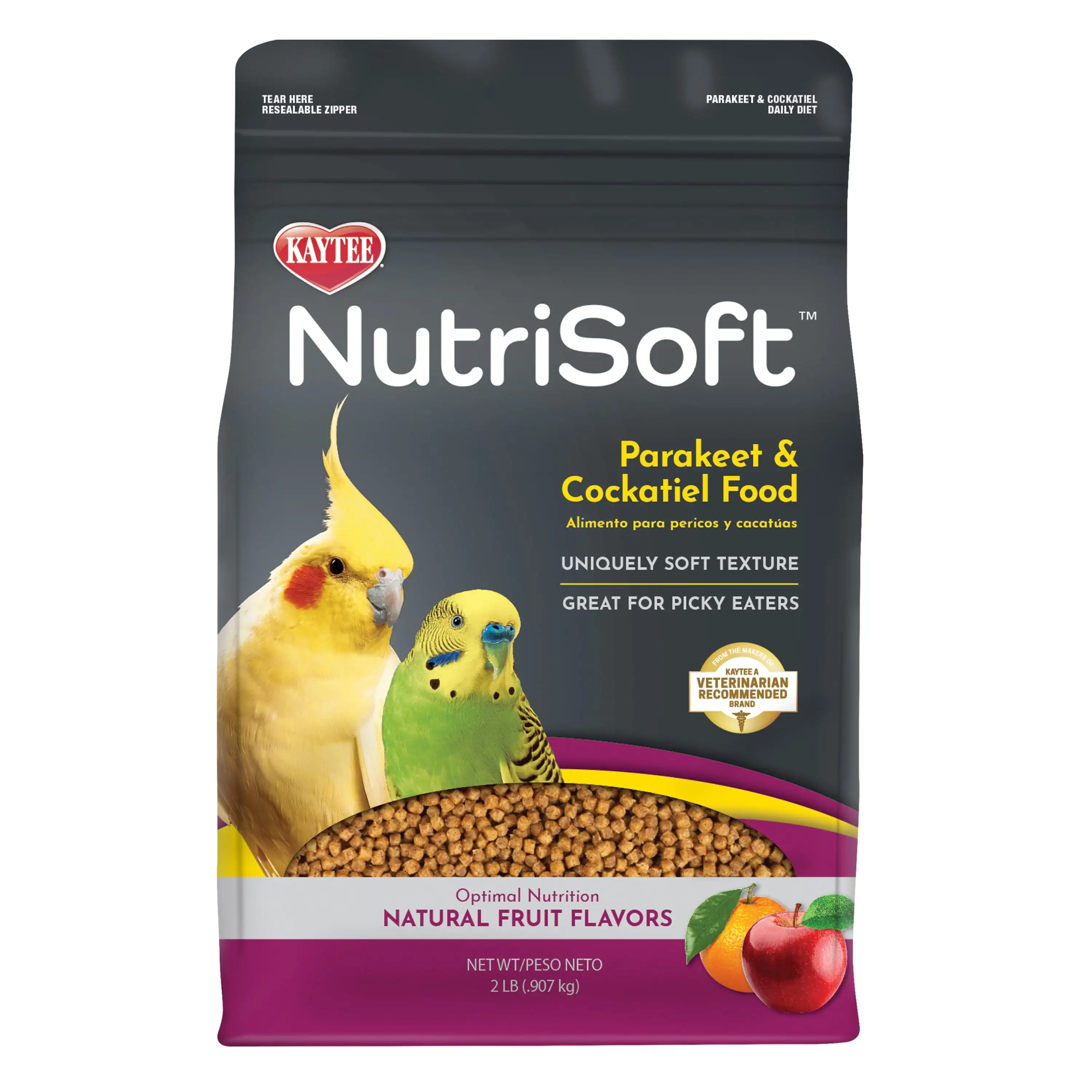 Kaytee Nutri Soft Parakeet and Cockatiel Pet Bird Food Seed. 2 lb