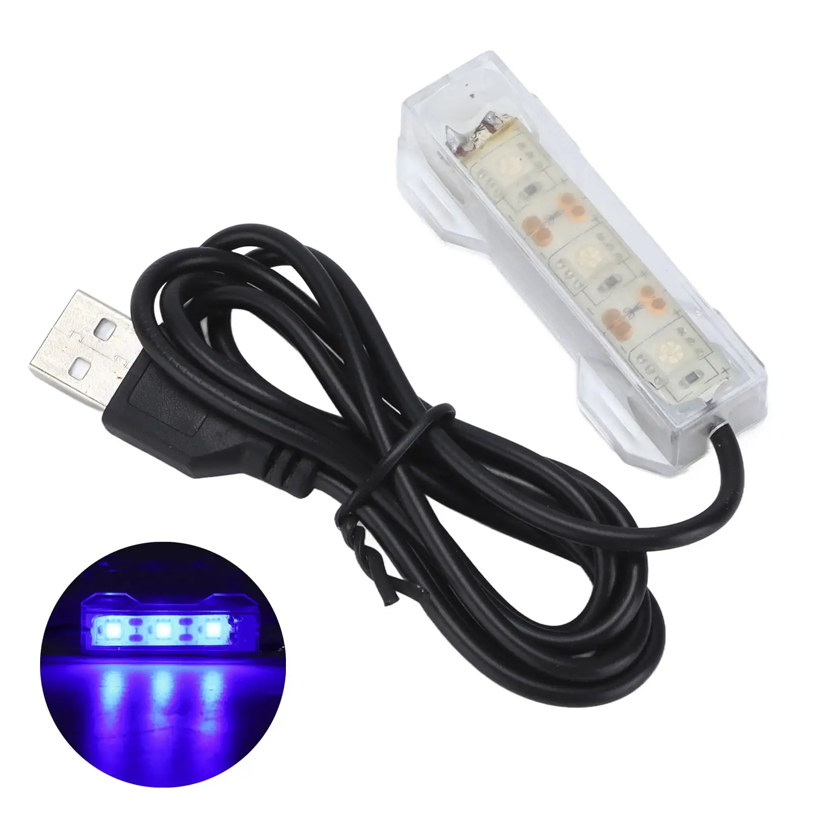 Keenso Aquarium Light USB Charging Plastic Fish Tank LED Light for Aquatic Plants Landscape.