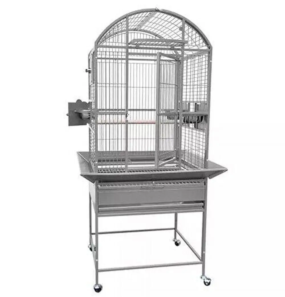 Kings Cages 9002422 Dome Top Bird Cage 24X22X60 Toy Toys African Grey Ringneck (Grey)