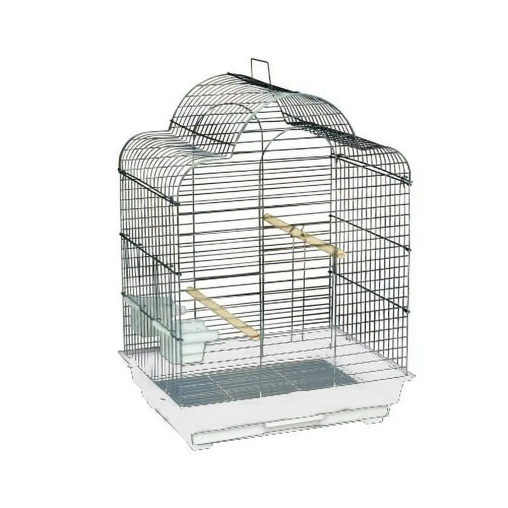 Kings Cages ES 2016 T Triple Top Bird Cage. 27X20X16. (White.)