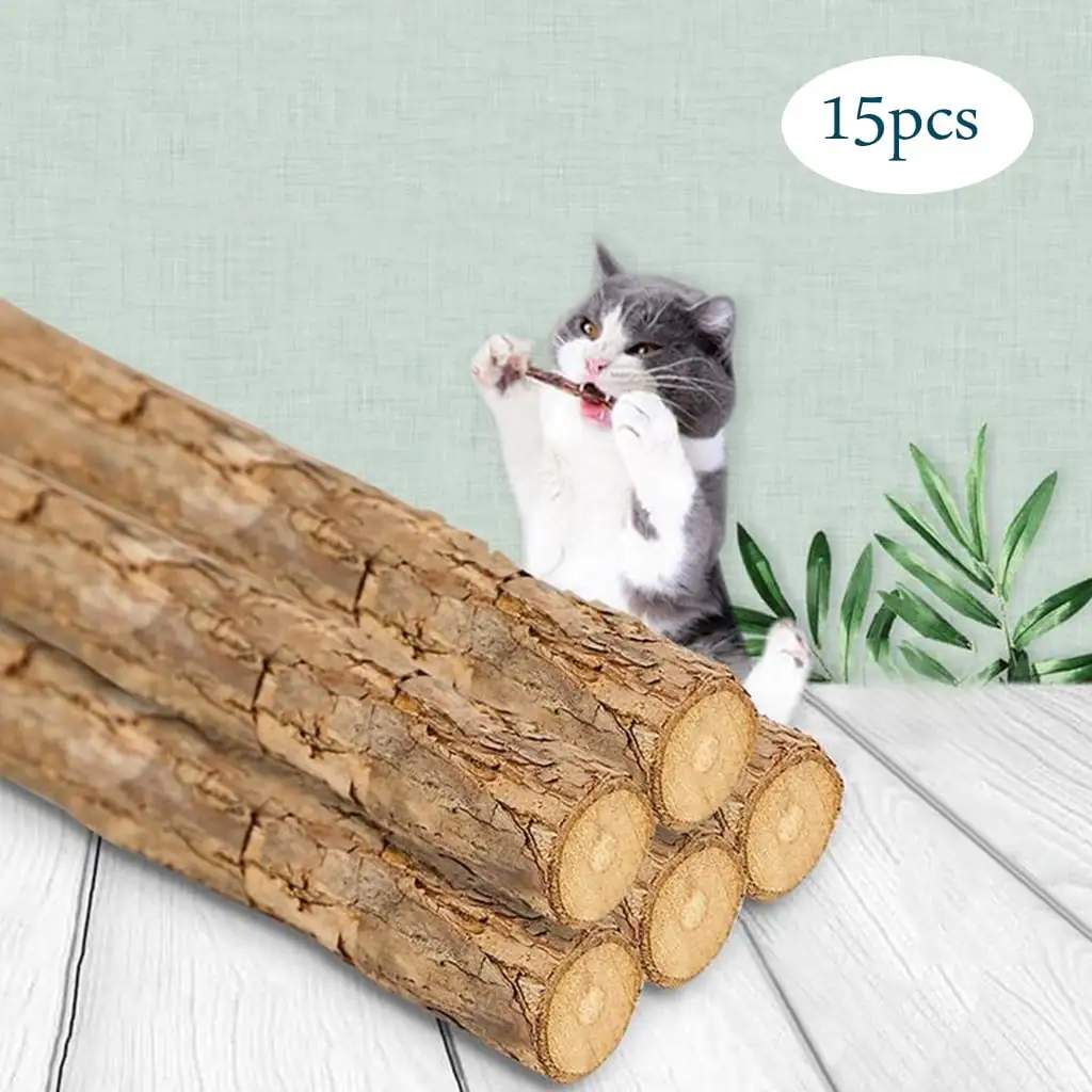 Kiplyki Wholesale 15pcs Cat Snacks Chew Catnip Stick Teeth Molar Cleaning Brush Toy For Pet