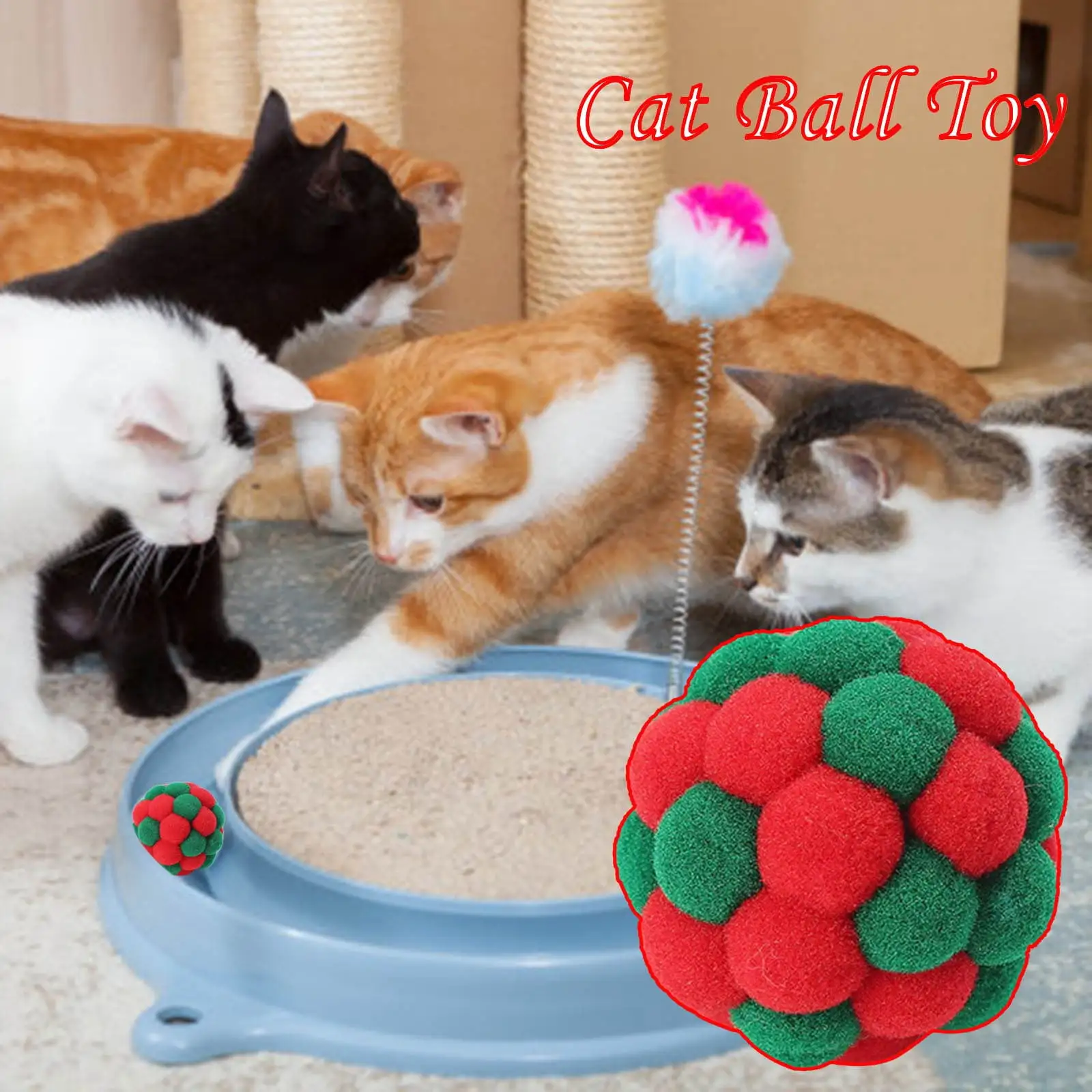 Kiplyki Wholesale Funny Cat Toy Stretch Ball Juguetes Cats Creative Colorful Interactive Pussy Toy