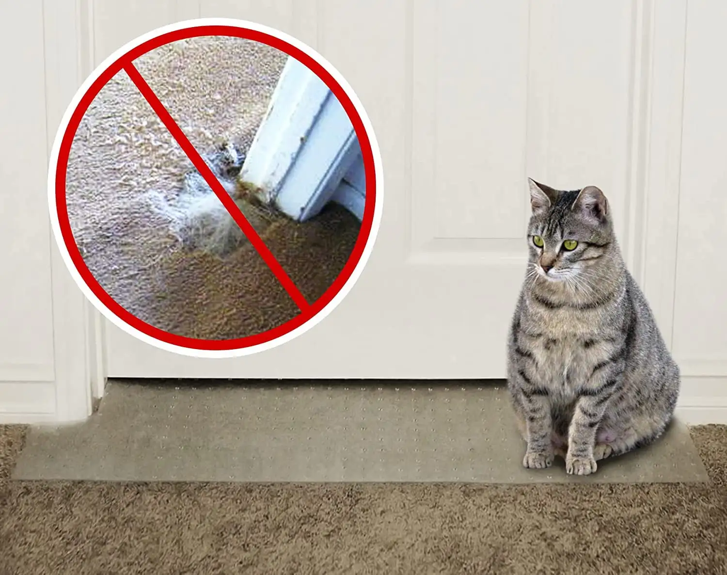 KittySmart Carpet Scratch Stopper Stop Cats from Scratching Carpet at Doorway Instantly CSS 30 fits doors 29 1/2 - 29 15/16 in width