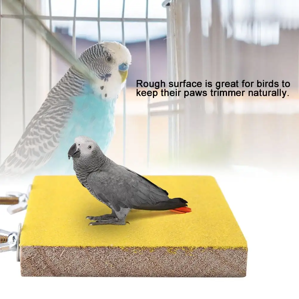 Kritne Parrot Stand Toy. Bird Perch for Cage. Bird Perch Stand Platform Toy Playground Paw Grinding Clean for Pet Parrot Hamster Squirrel