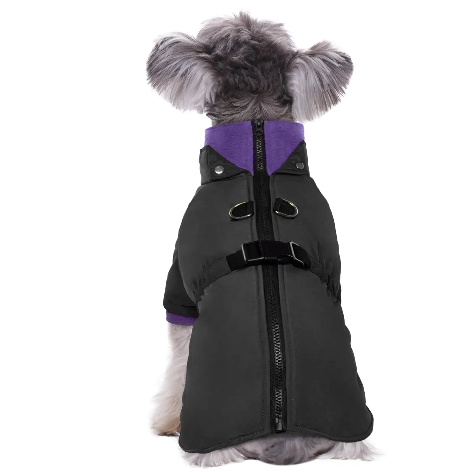 Kuoser Dog Winter Coat Windproof Warm Dog Jacket Coat Weather Coat for Small Medium Large Dogs. Black. L