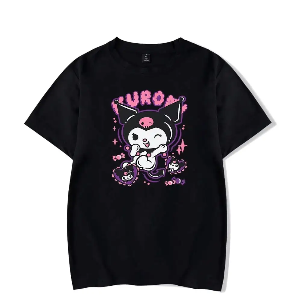 Kuromi Anime Onegai My Melody merch T Shirt Short Sleeve crewneck tshirt men/women kawaii Top