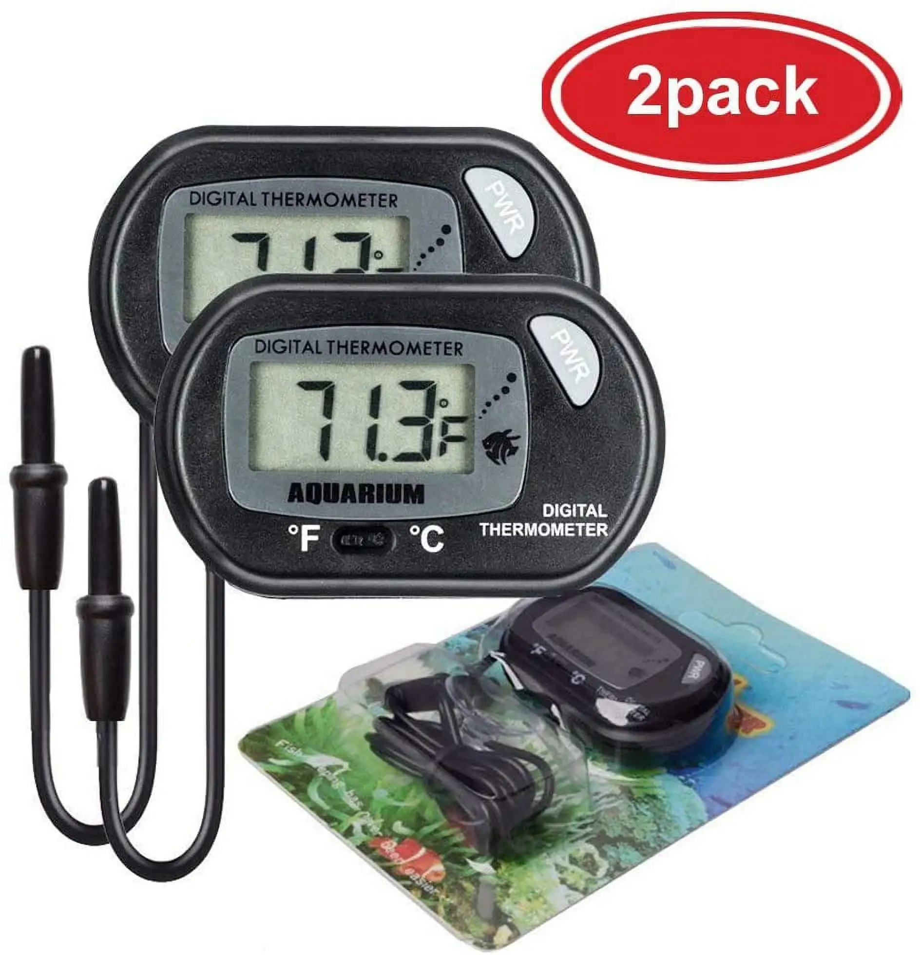 LCD Digital Aquarium Thermometer Fish Tank Water Terrarium Temperature